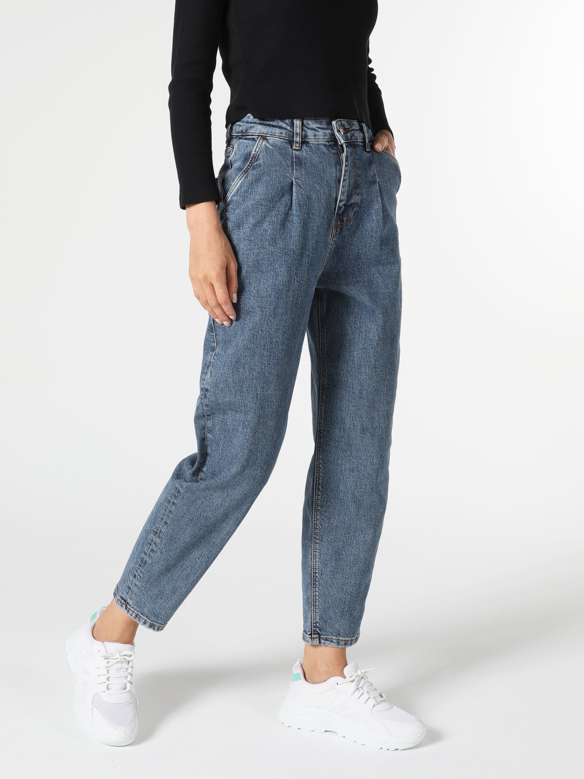 Afișați detalii pentru Pantaloni De Dama Denim Slouchy Fit  Cl1056786