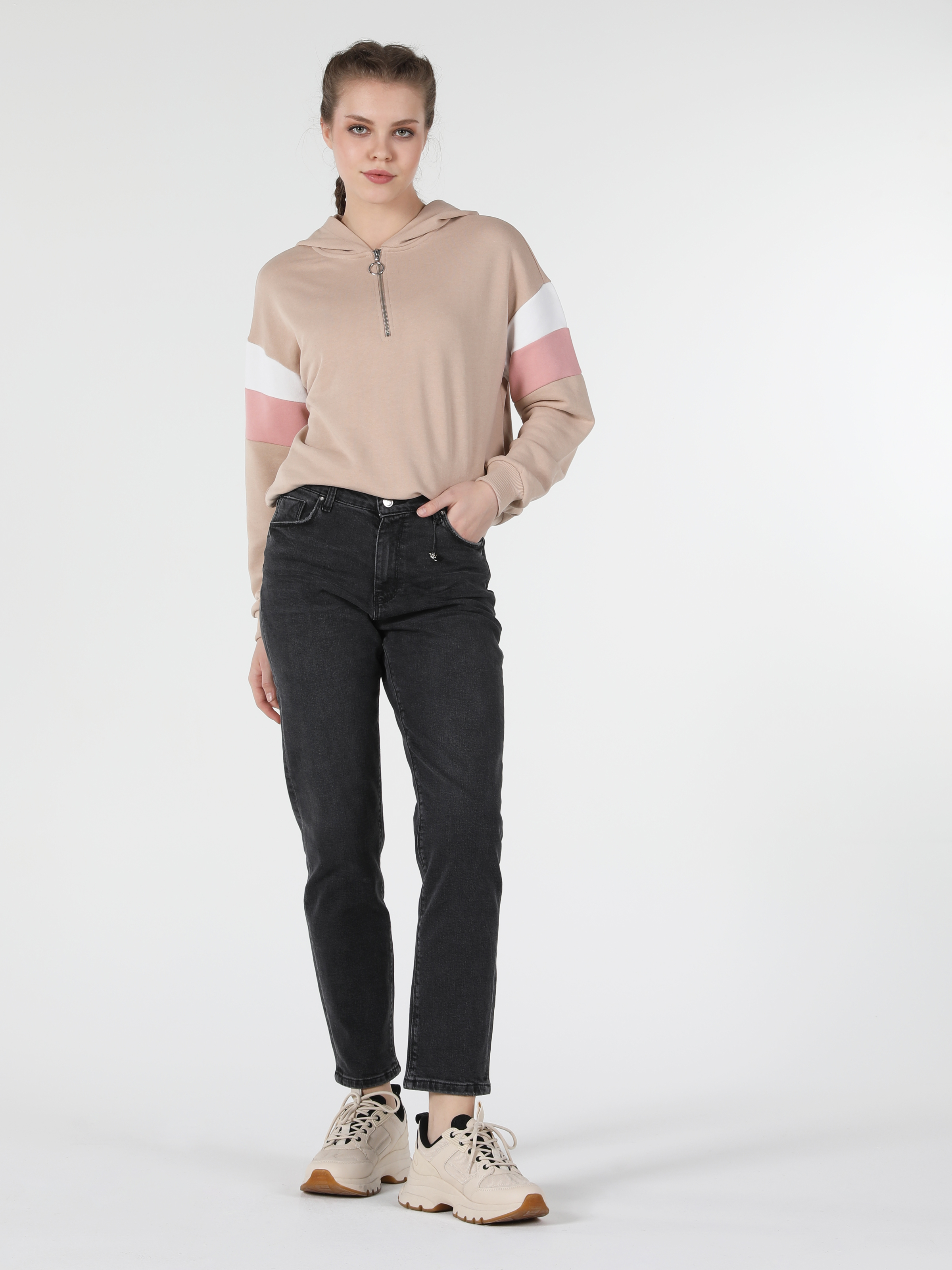 Afișați detalii pentru Hanorac / Bluza De Dama Bej Regular Fit  Cl1052446