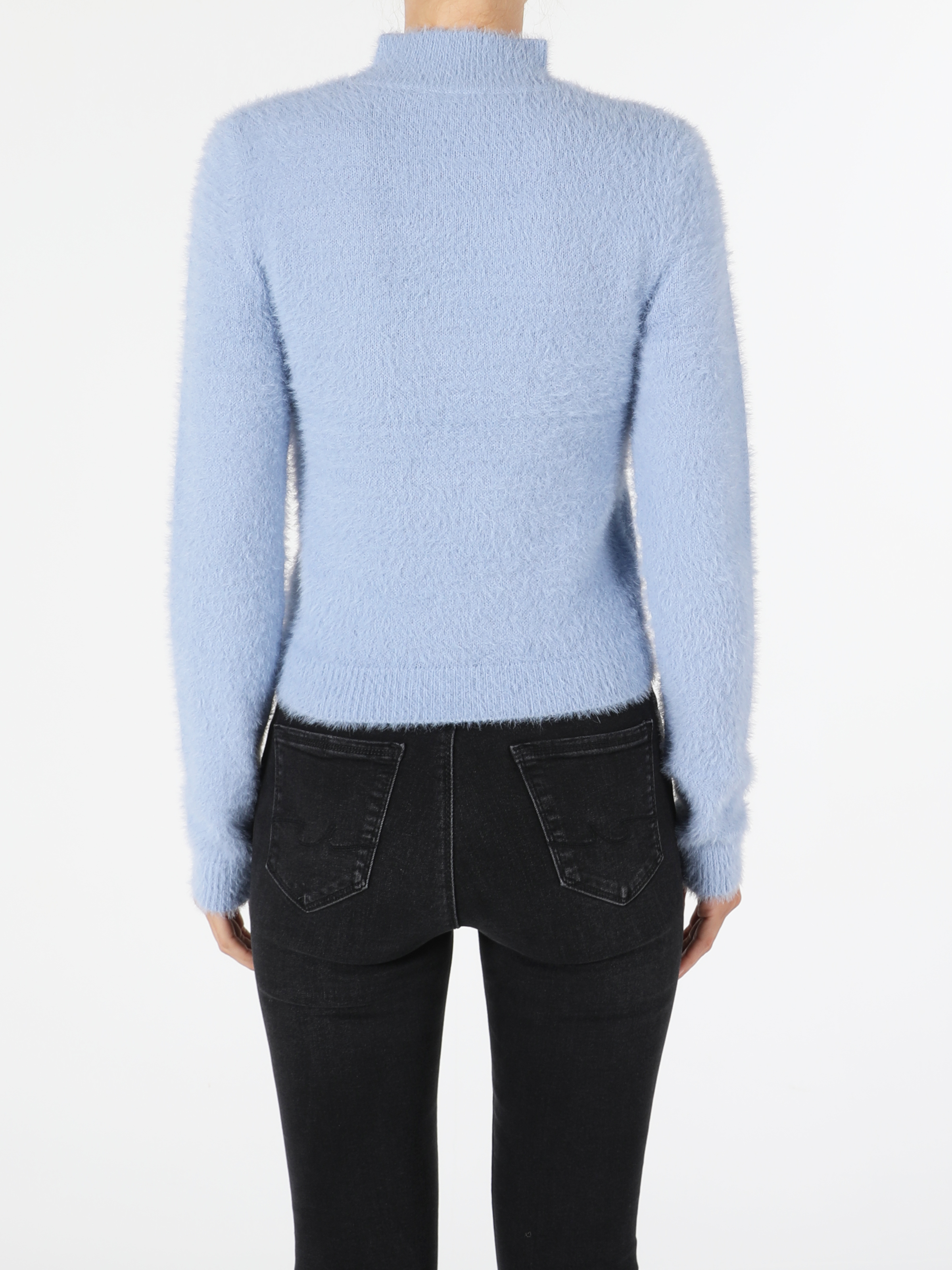 Afișați detalii pentru Pulover De Dama Albastru Slim Fit  Cl1050737