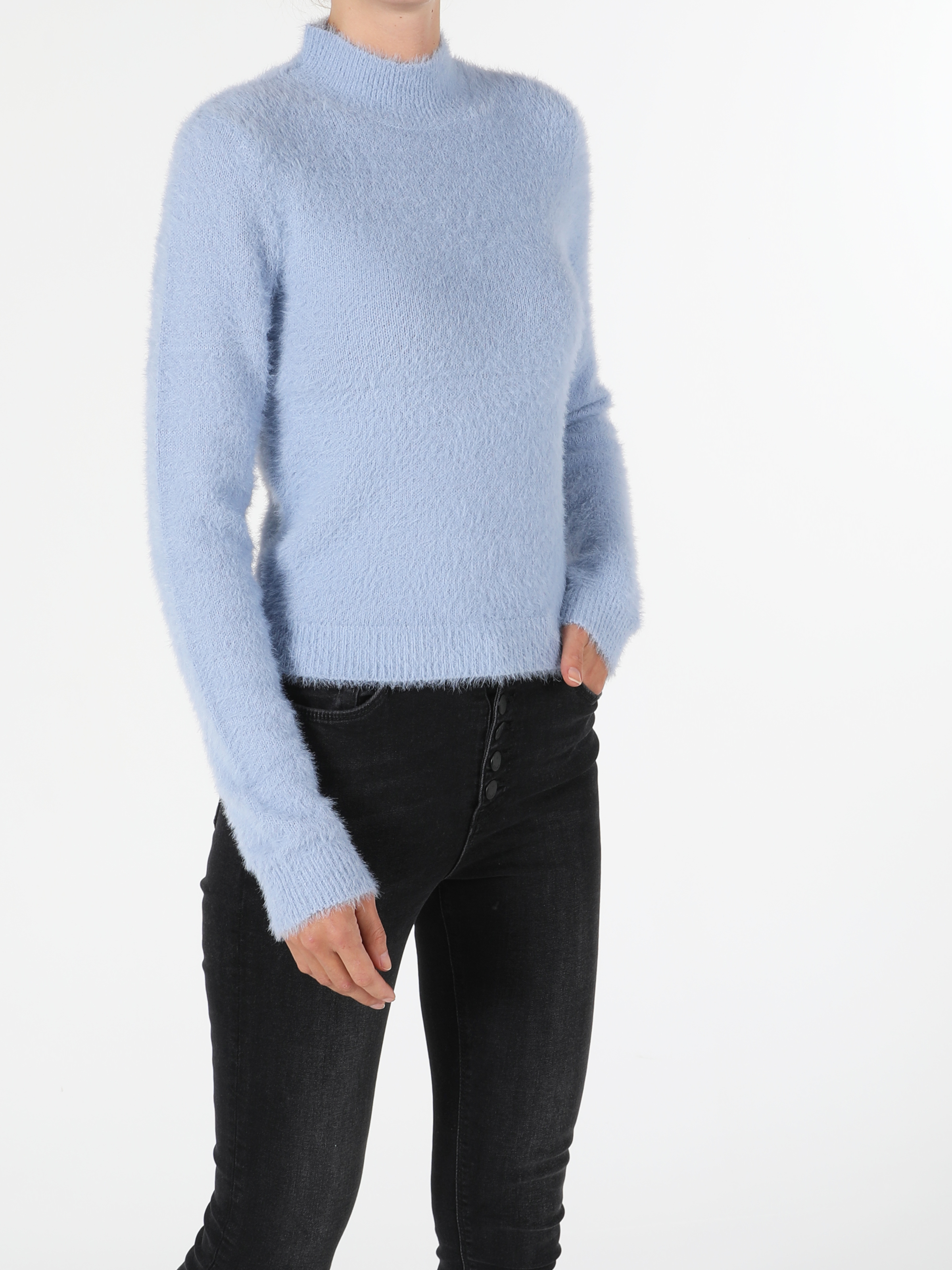 Afișați detalii pentru Pulover De Dama Albastru Slim Fit  Cl1050737
