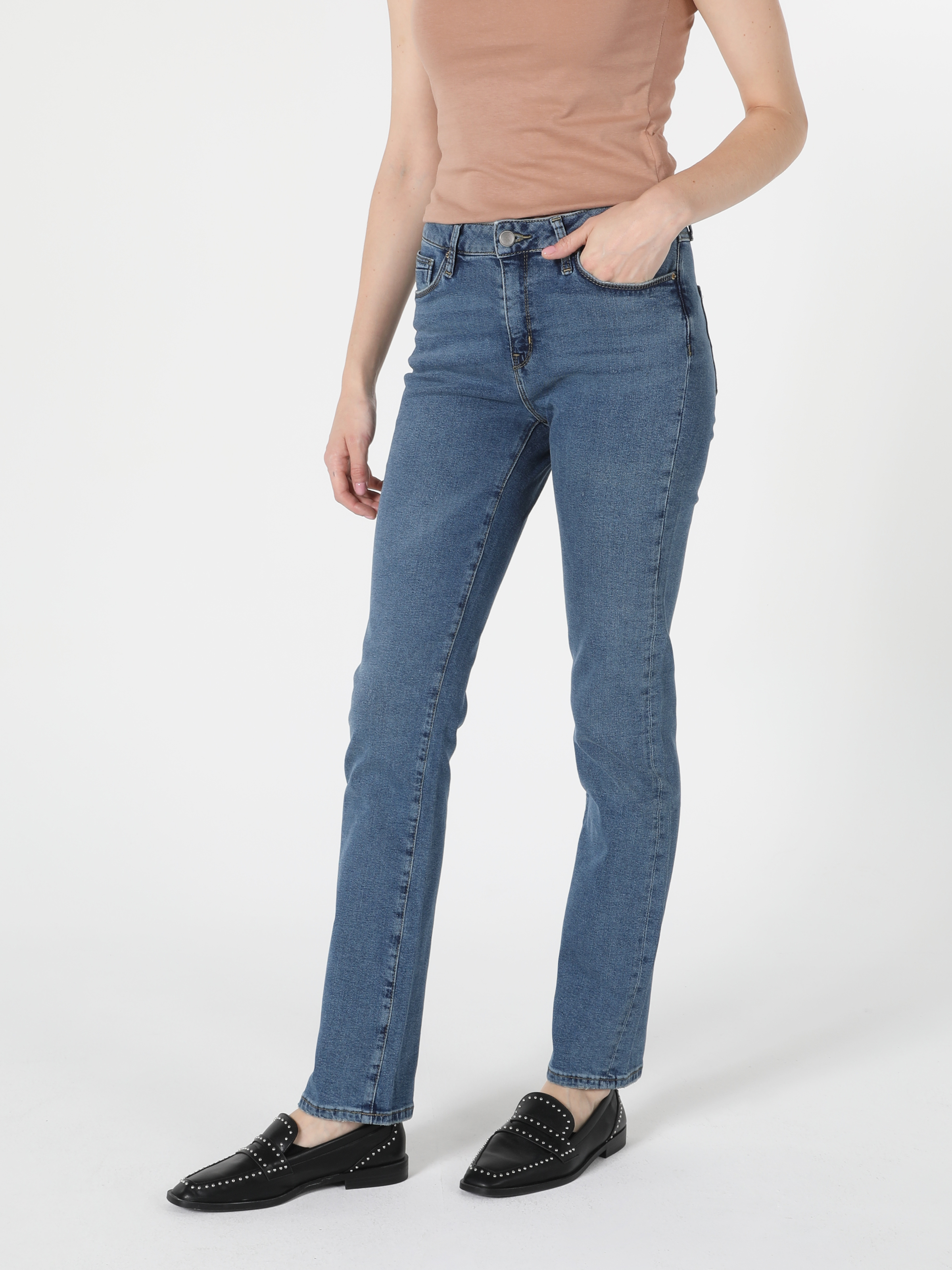 Afișați detalii pentru Pantaloni De Dama Denim Regular Fit 792 Mila Cl1056309