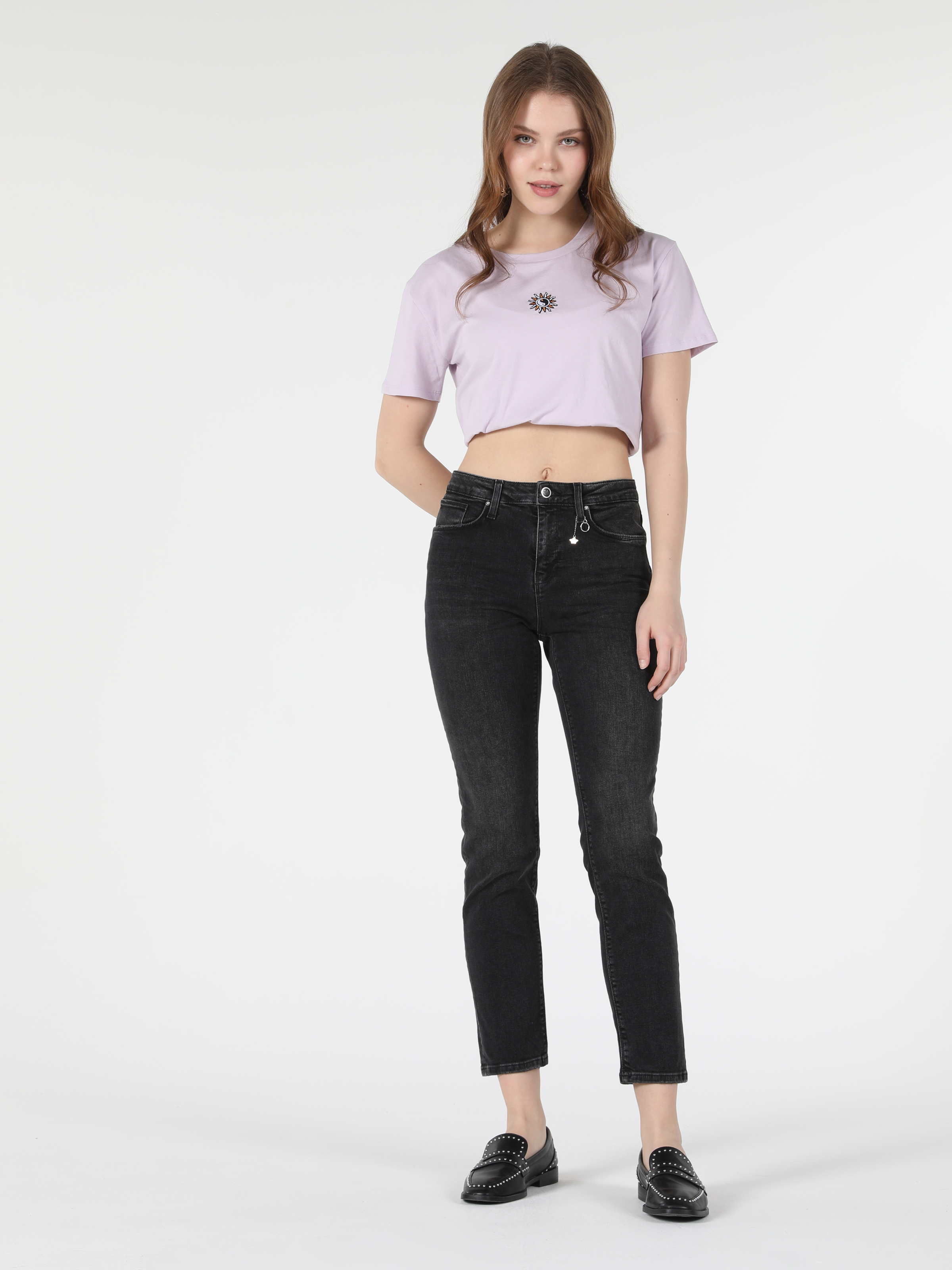 Afișați detalii pentru Pantaloni De Dama Negru Slim Fit 703 Carla Cl1057886