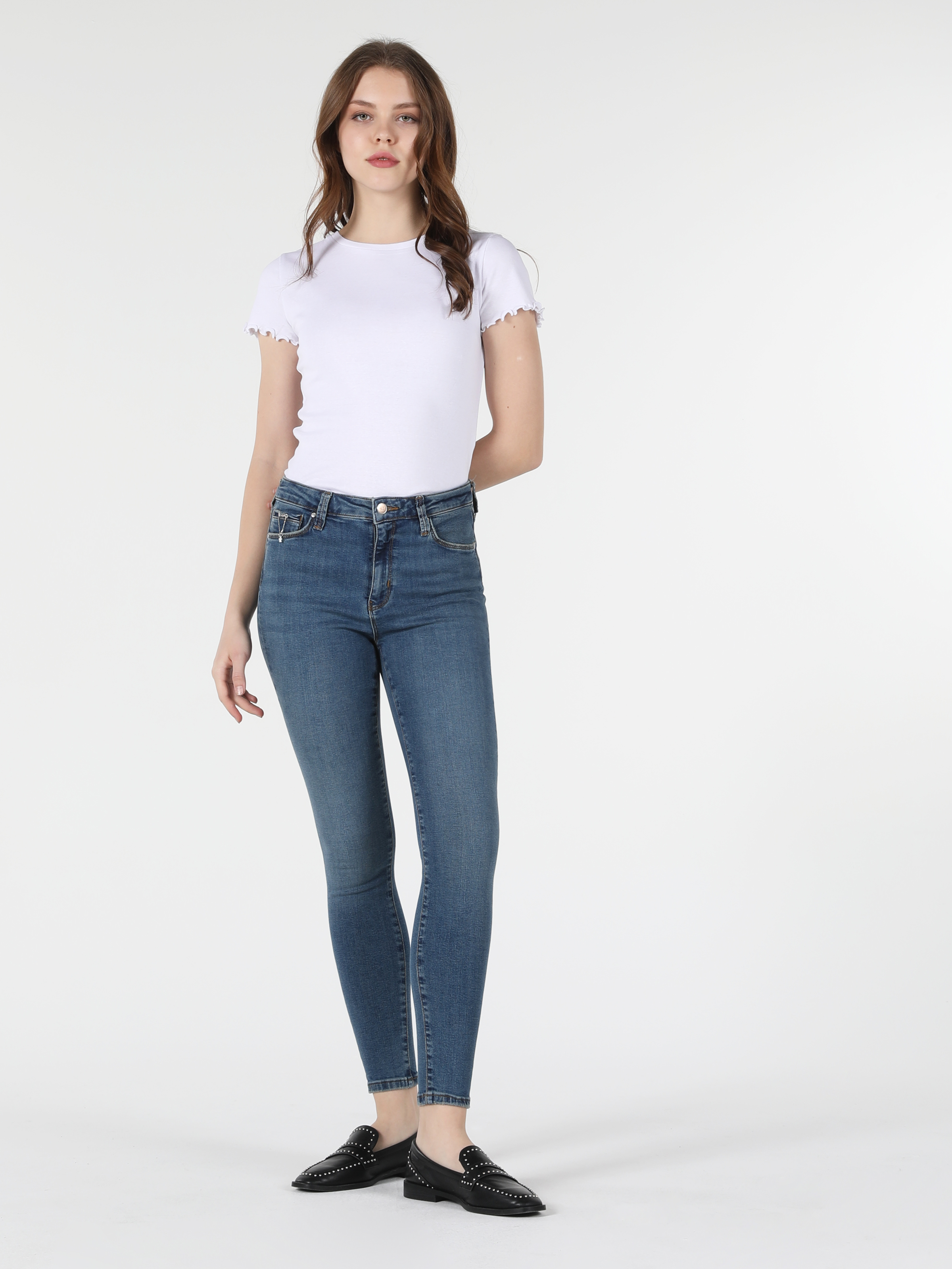 Afișați detalii pentru Pantaloni De Dama Denim Super Slim Fit 759 Lara Cl1057897