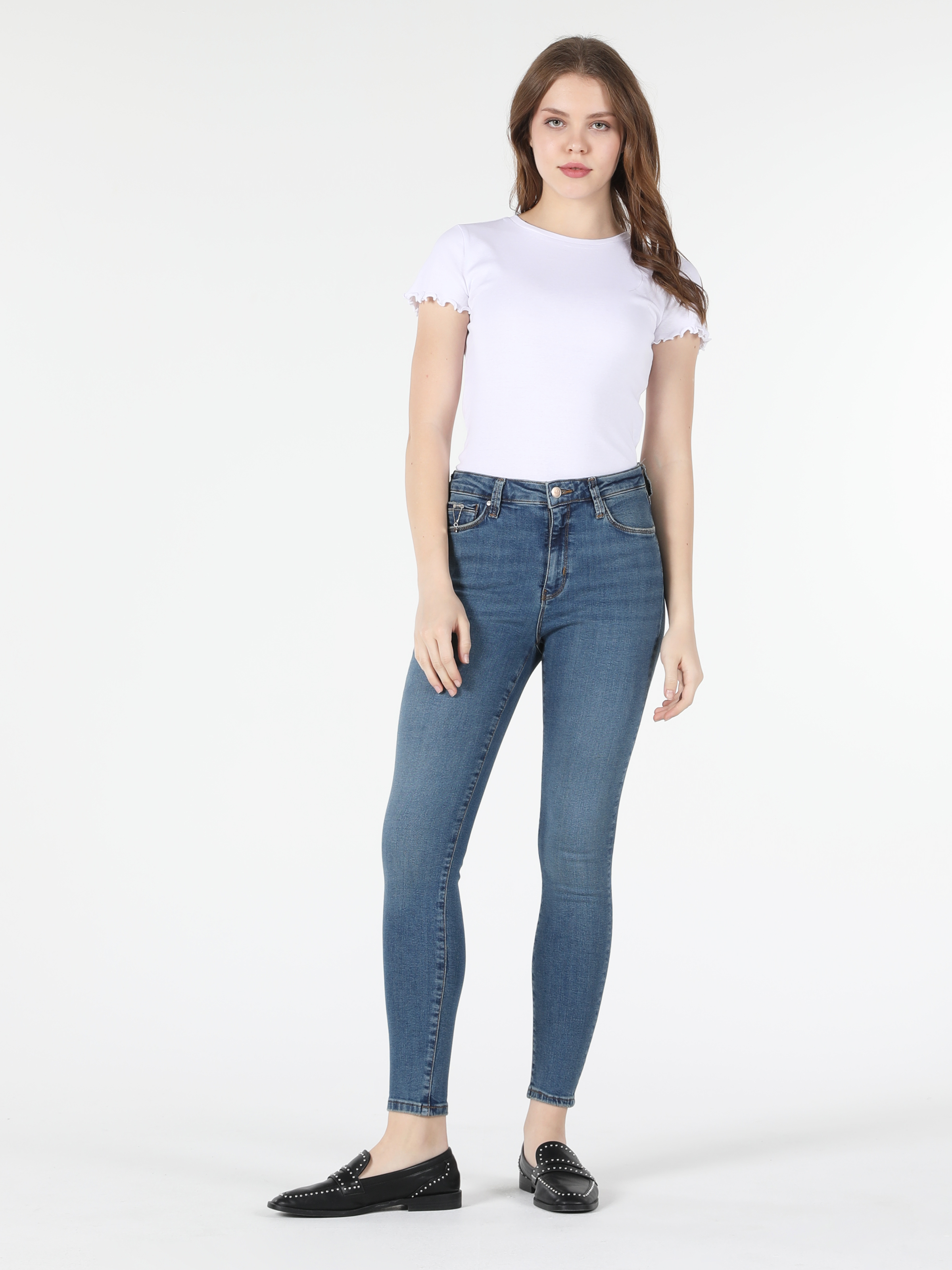 Afișați detalii pentru Pantaloni De Dama Denim Super Slim Fit 759 Lara Cl1057897