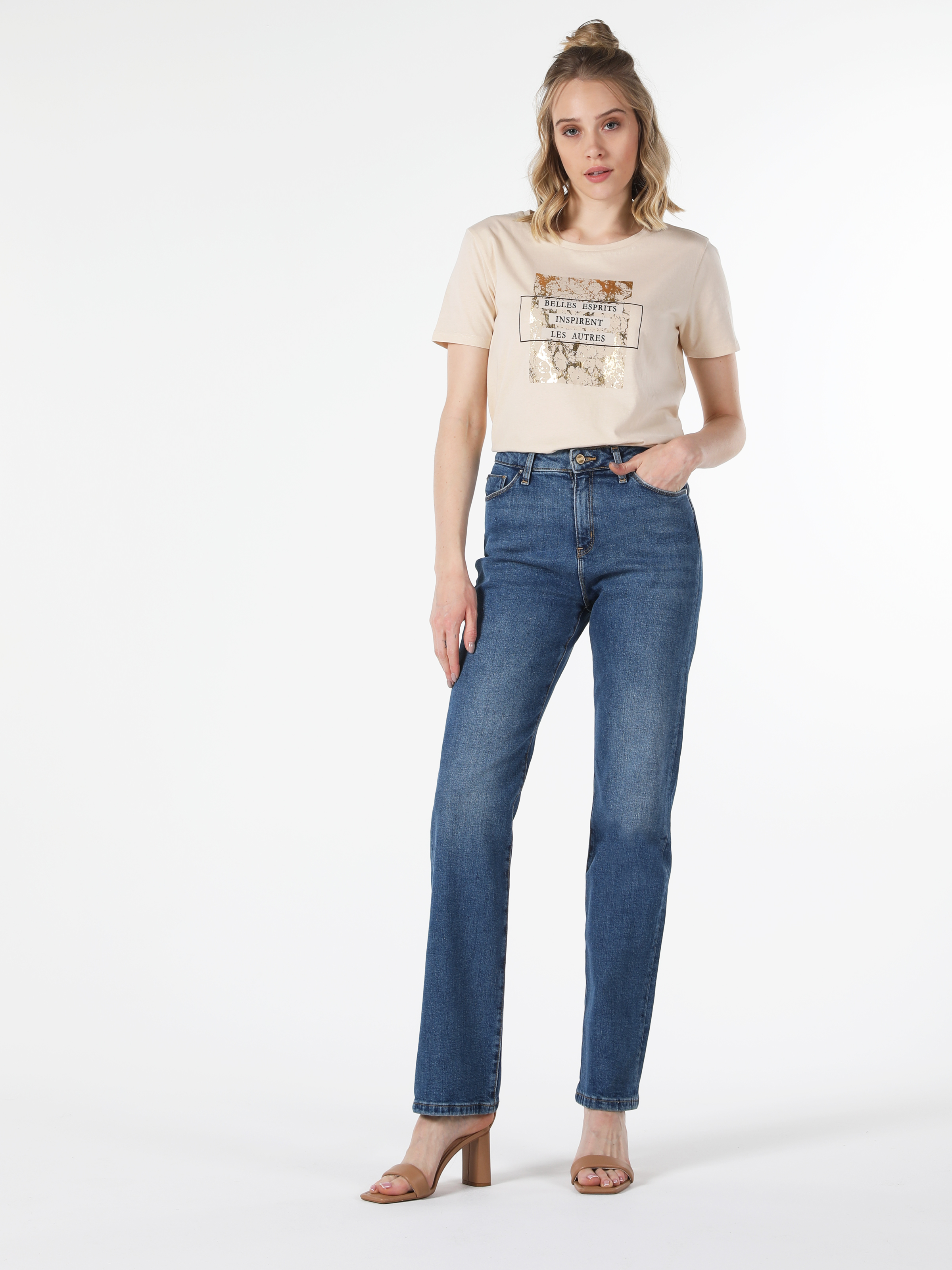 Afișați detalii pentru Pantaloni De Dama Denim Regular Fit 792 Mila Cl1057924