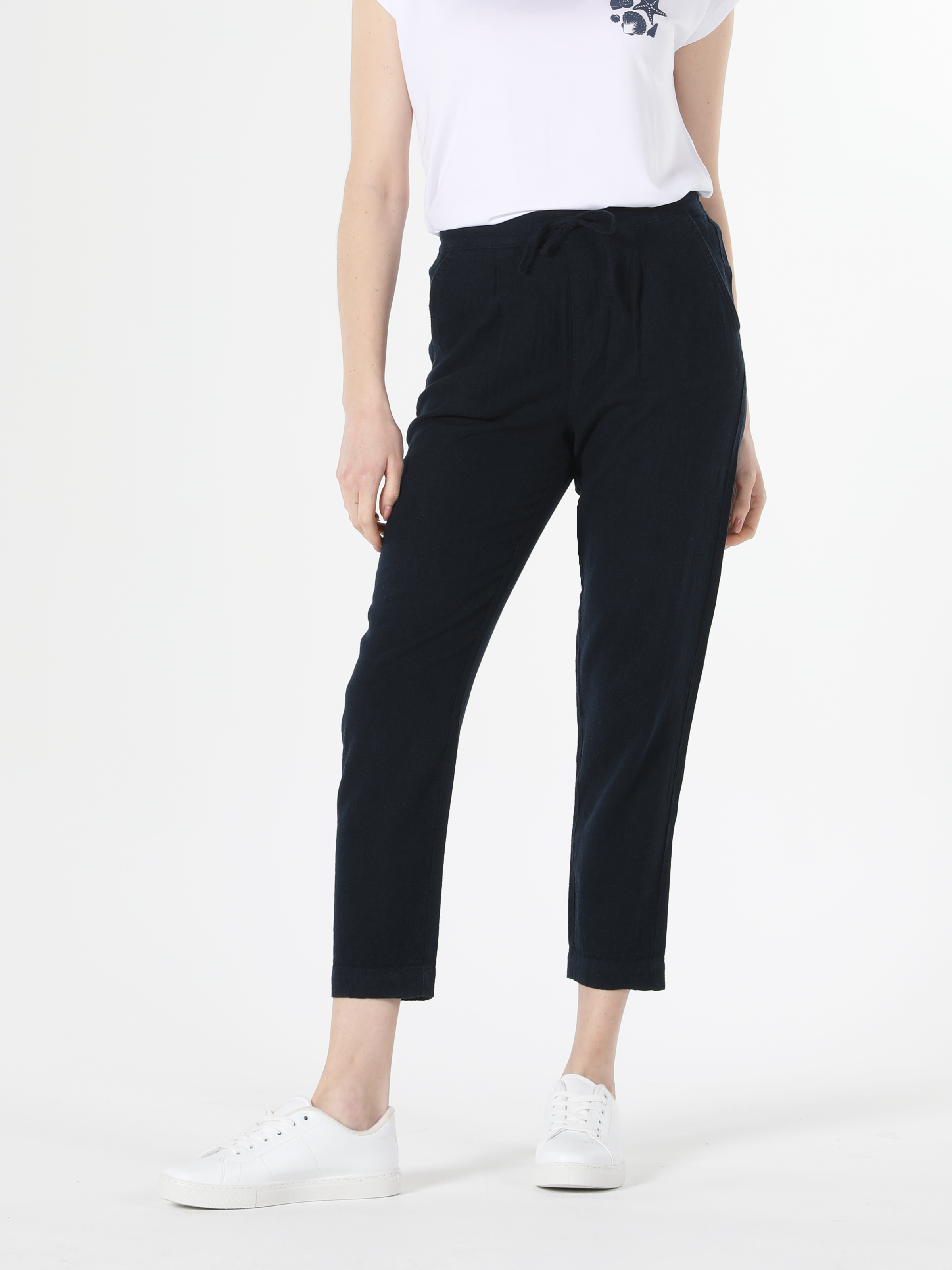 Afișați detalii pentru Pantaloni De Dama Albastru Marin Regular Fit  Cl1058539