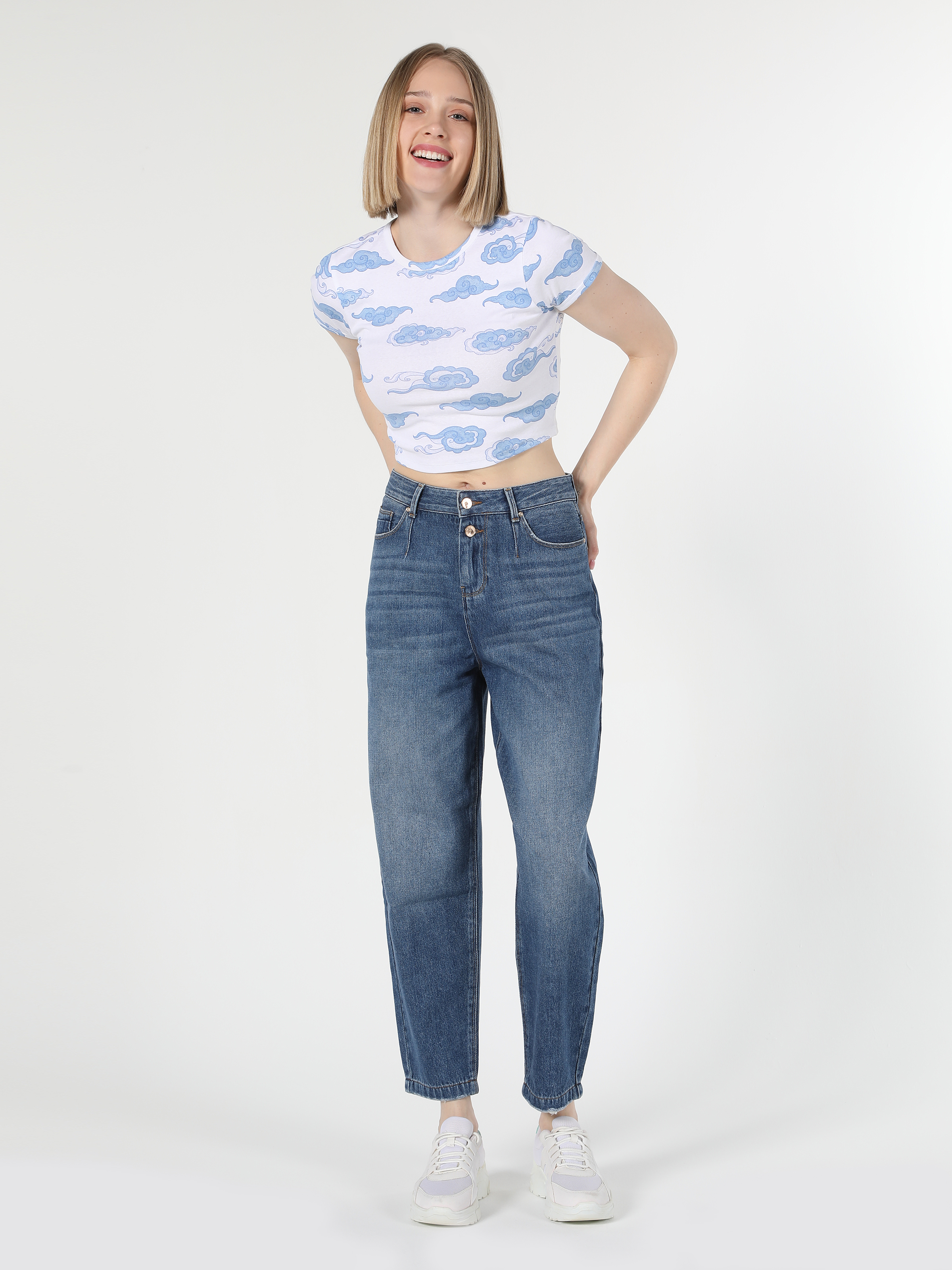 Afișați detalii pentru Pantaloni De Dama Denim Slouchy Fit  CL1057927