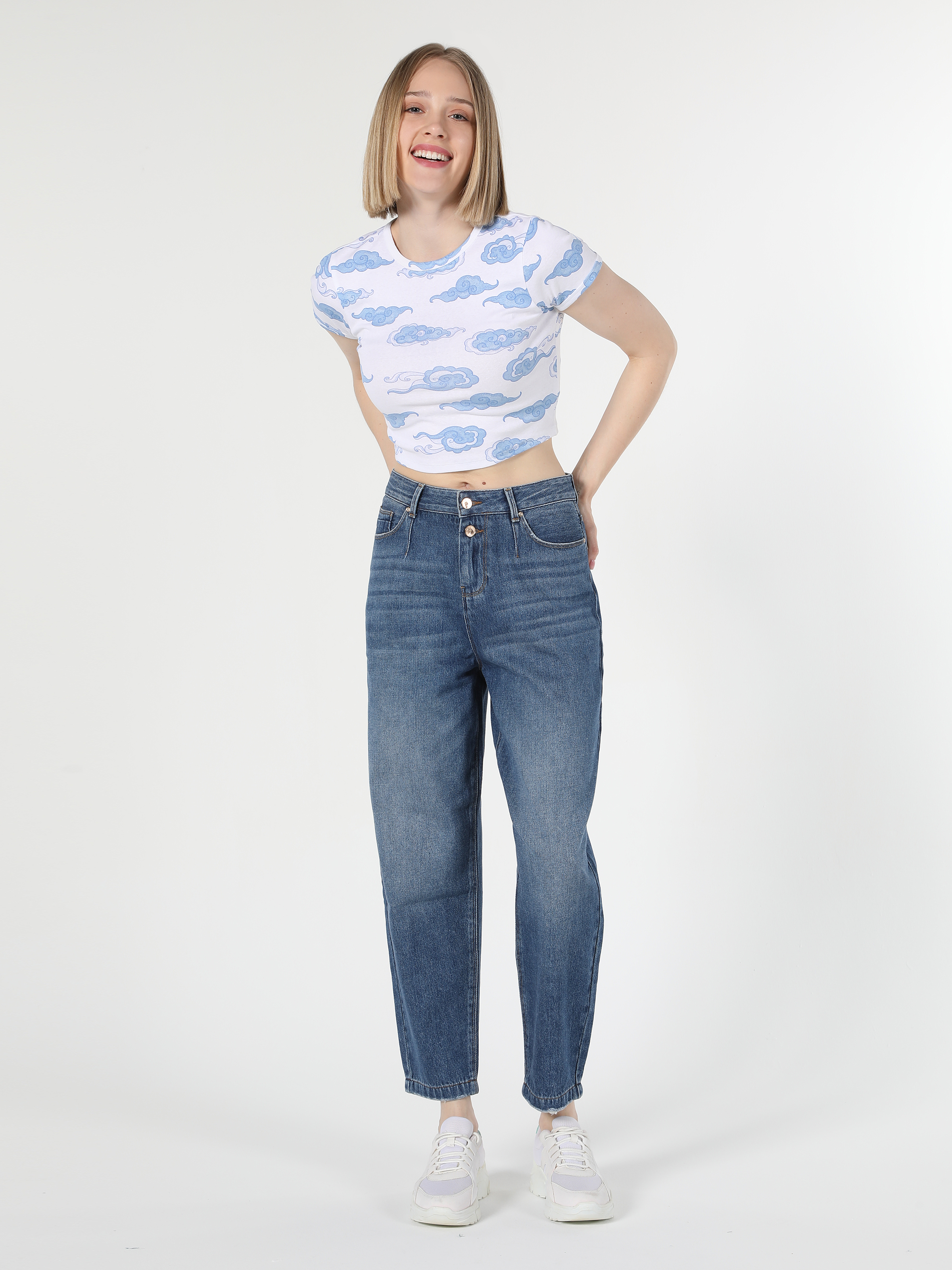 Afișați detalii pentru Pantaloni De Dama Denim Slouchy Fit  CL1057927