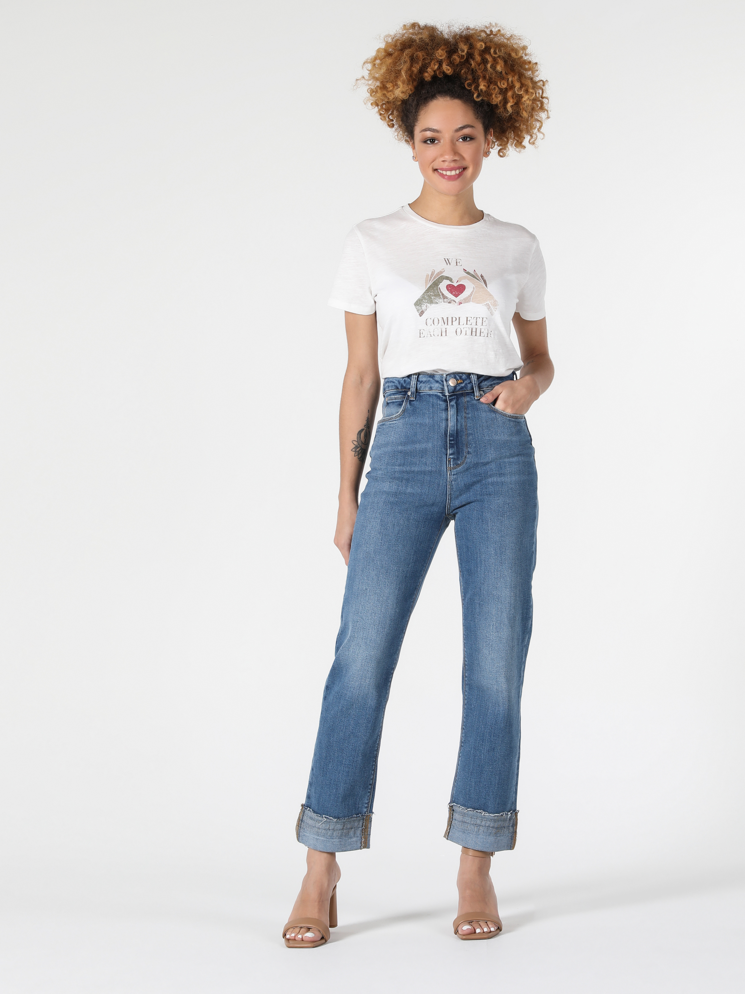 Afișați detalii pentru Pantaloni De Dama Denim Straight Fit  CL1057888