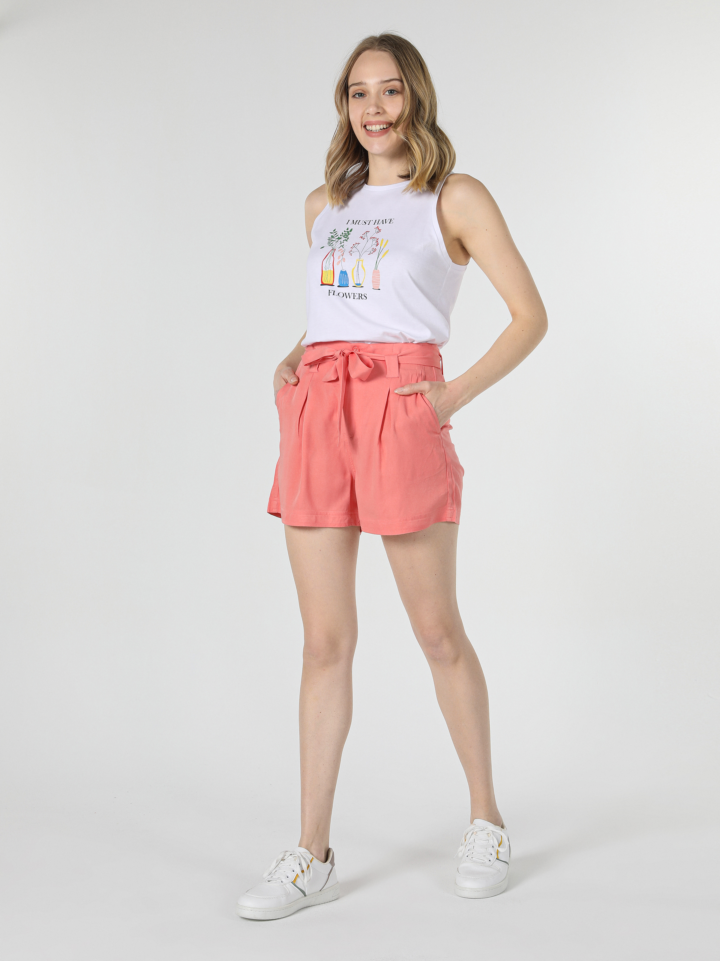 Afișați detalii pentru Short / Pantaloni Scurti De Dama Roz Regular Fit  Cl1058781