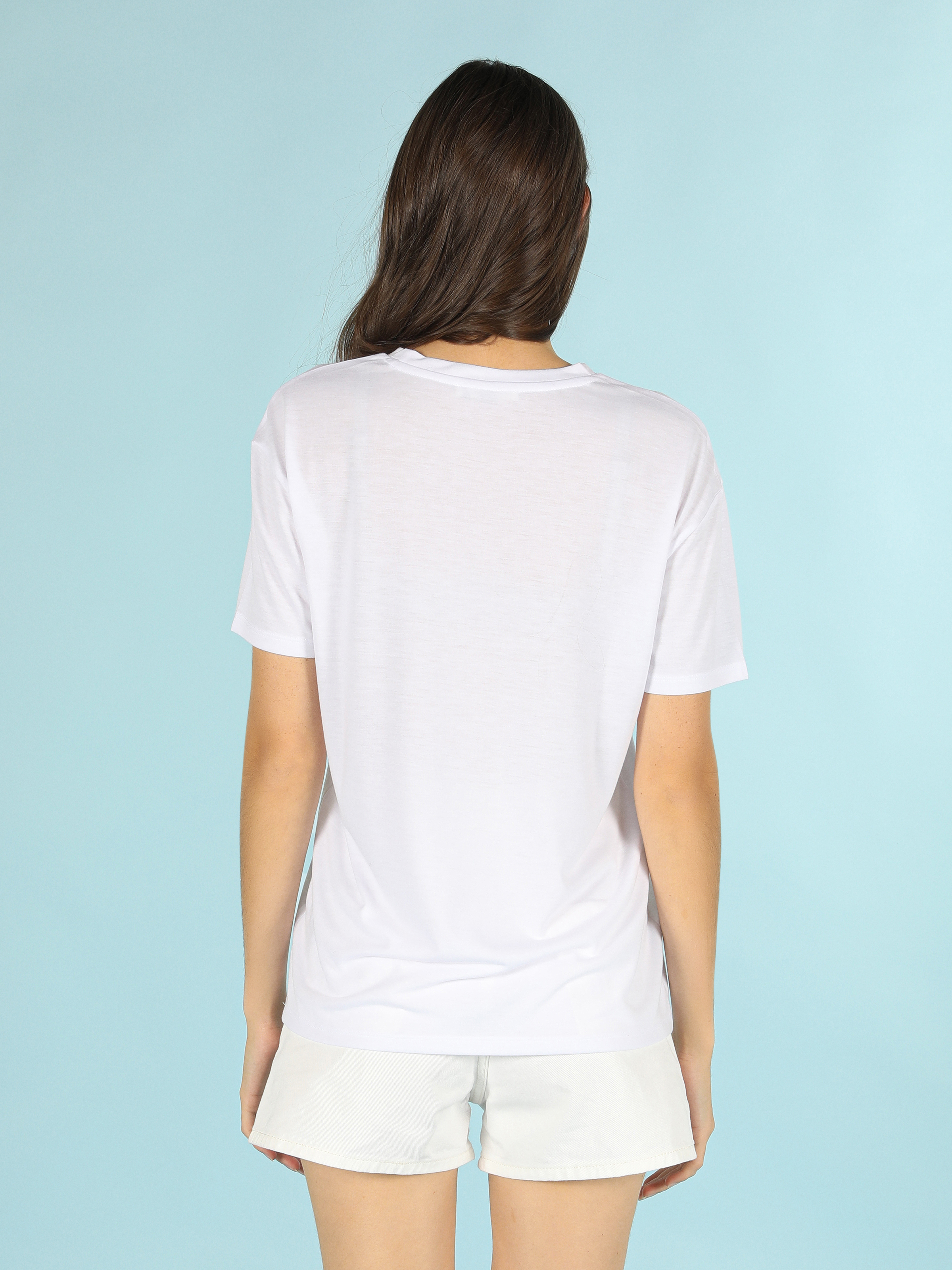 Afișați detalii pentru Tricou Cu Maneca Scurta De Dama Alb Comfort Fit  Cl1058946