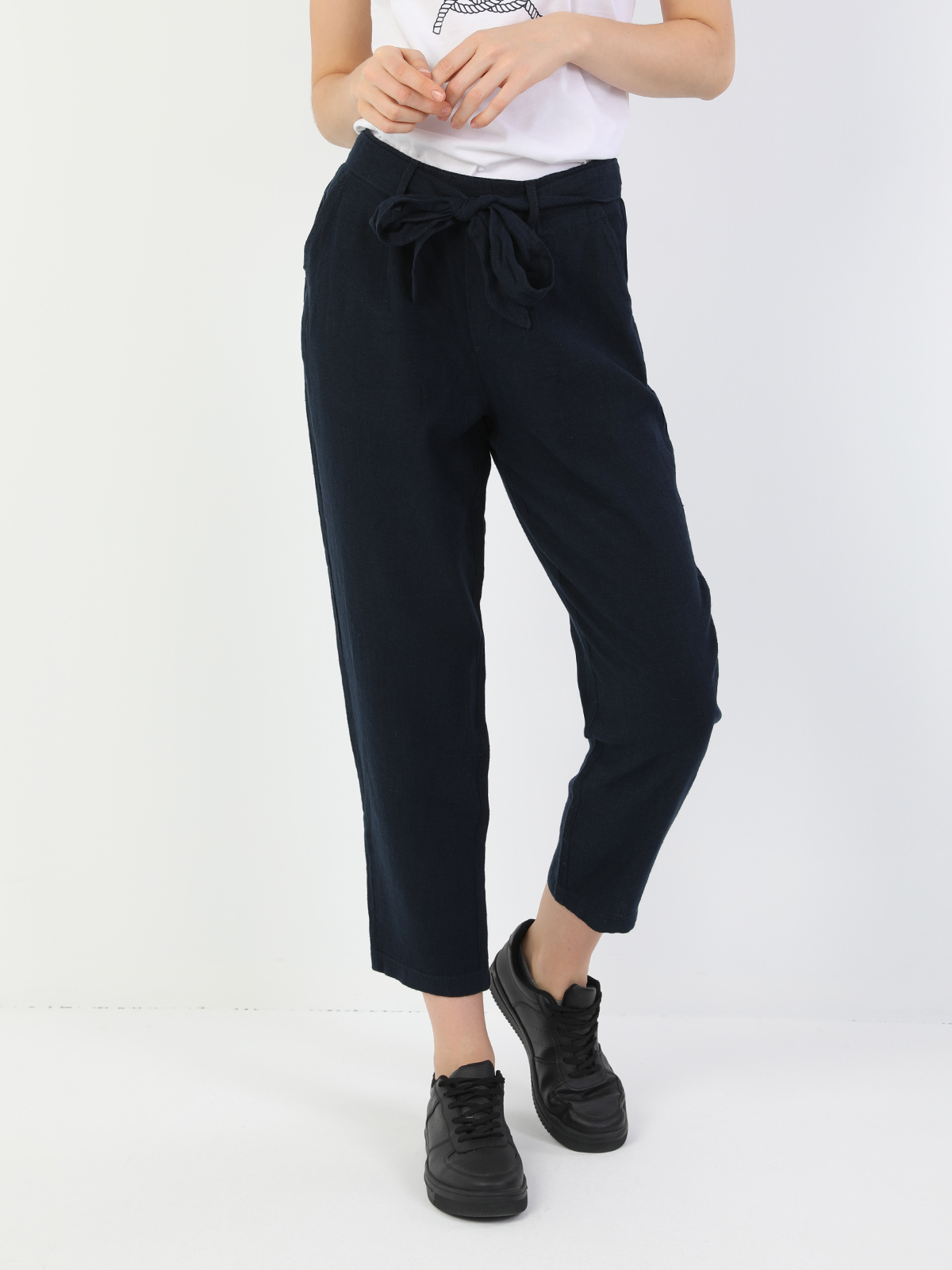 Afișați detalii pentru Pantaloni De Dama Albastru Marin Regular Fit  Cl1048461