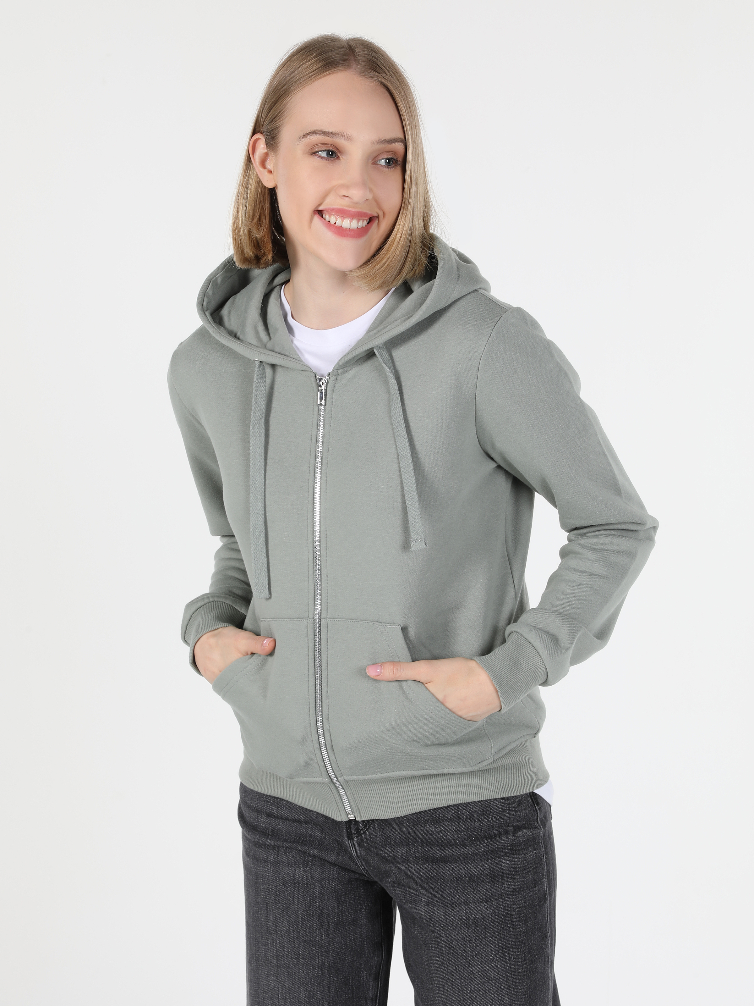 Afișați detalii pentru Hanorac / Bluza De Dama Verde Regular Fit  Cl1045199