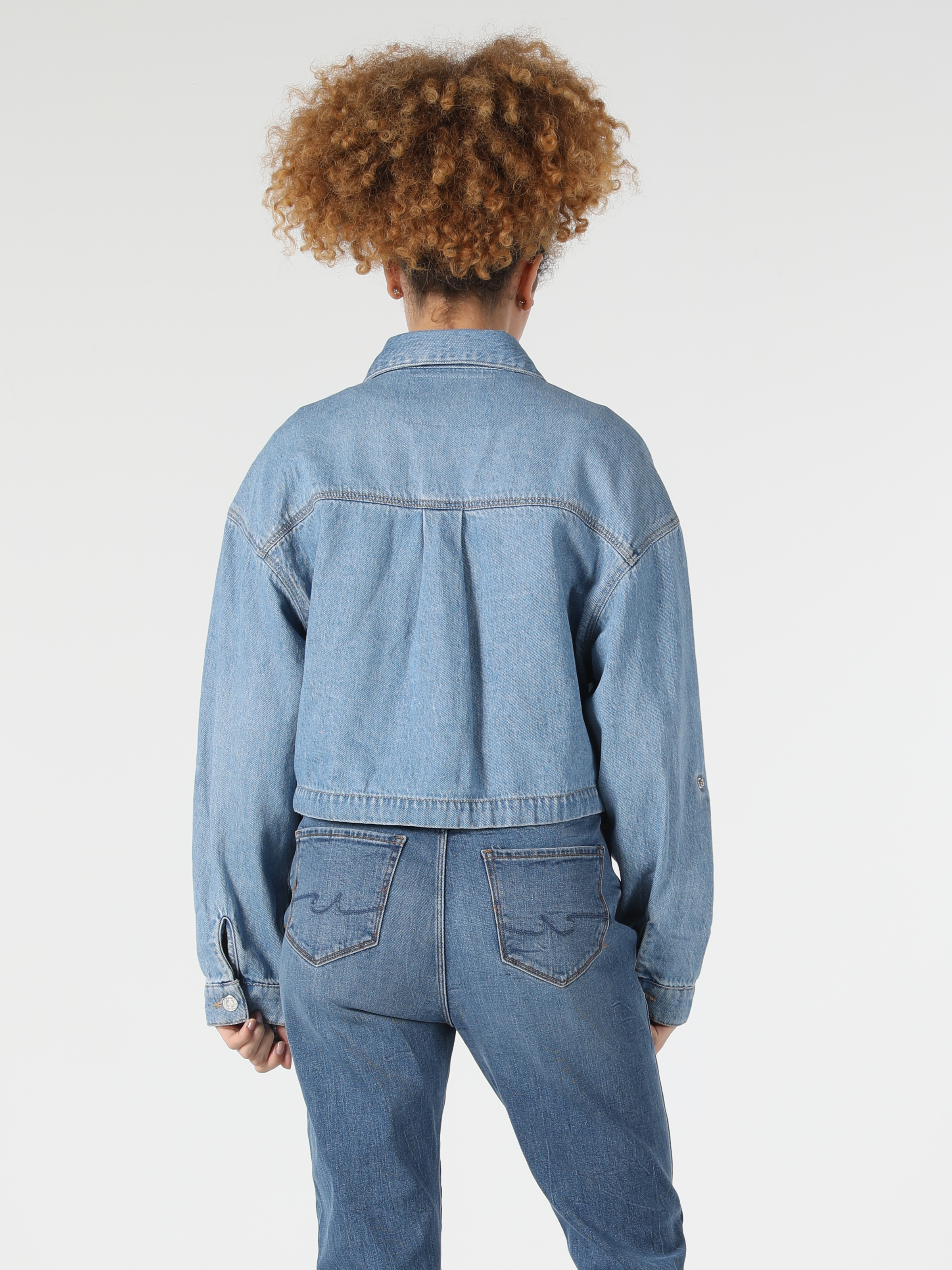 Afișați detalii pentru Jacheta De Dama Albastru Oversize Fit  Cl1058310