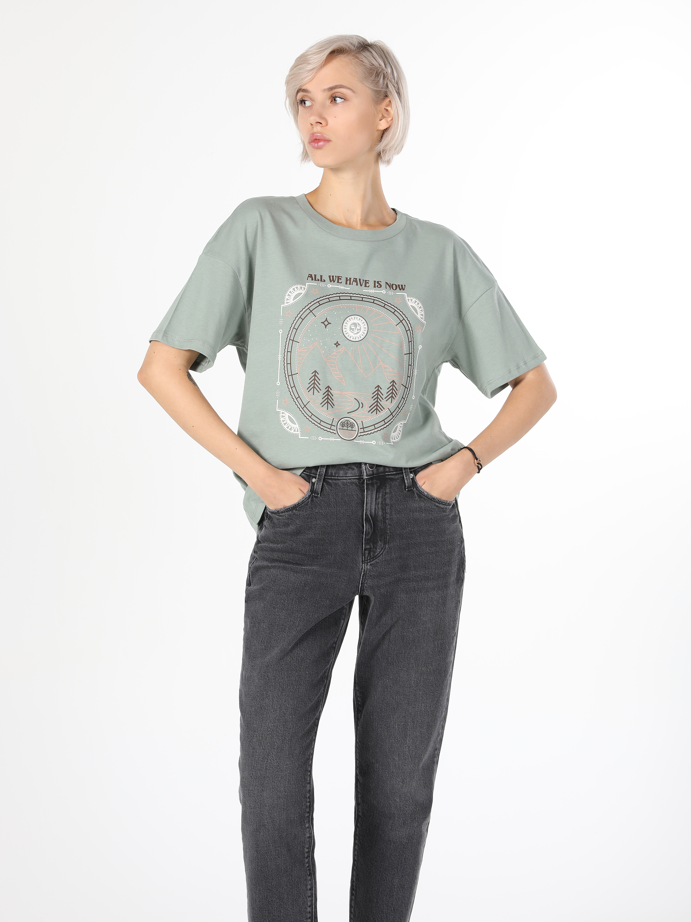 Afișați detalii pentru Tricou Cu Maneca Scurta De Dama Verde   Cl1060345