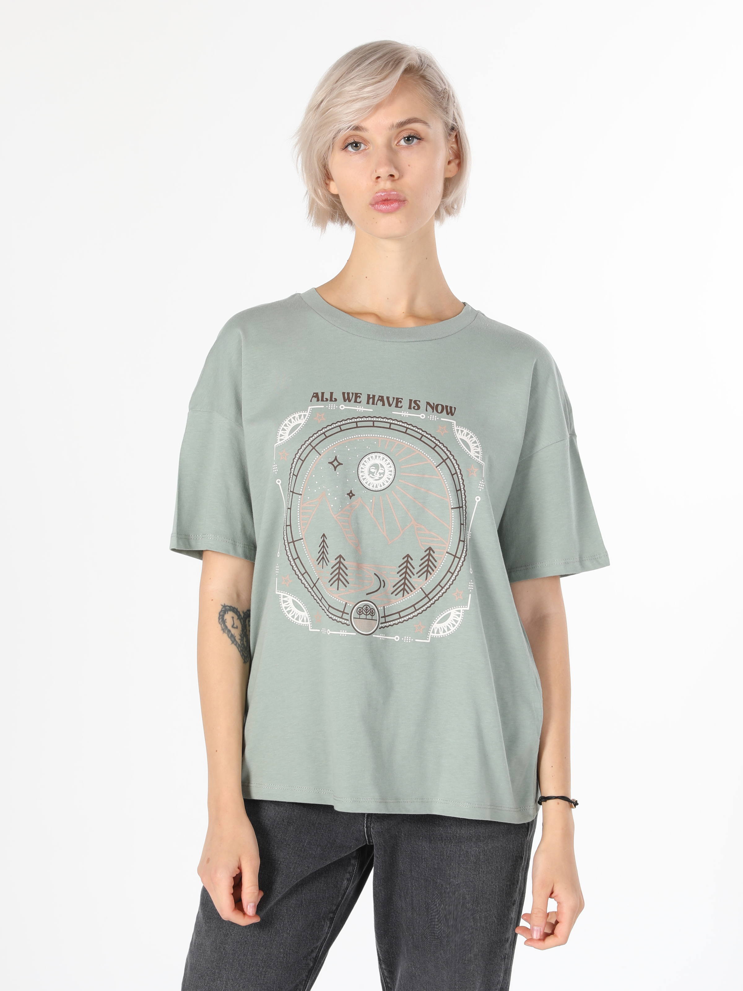 Afișați detalii pentru Tricou Cu Maneca Scurta De Dama Verde   Cl1060345