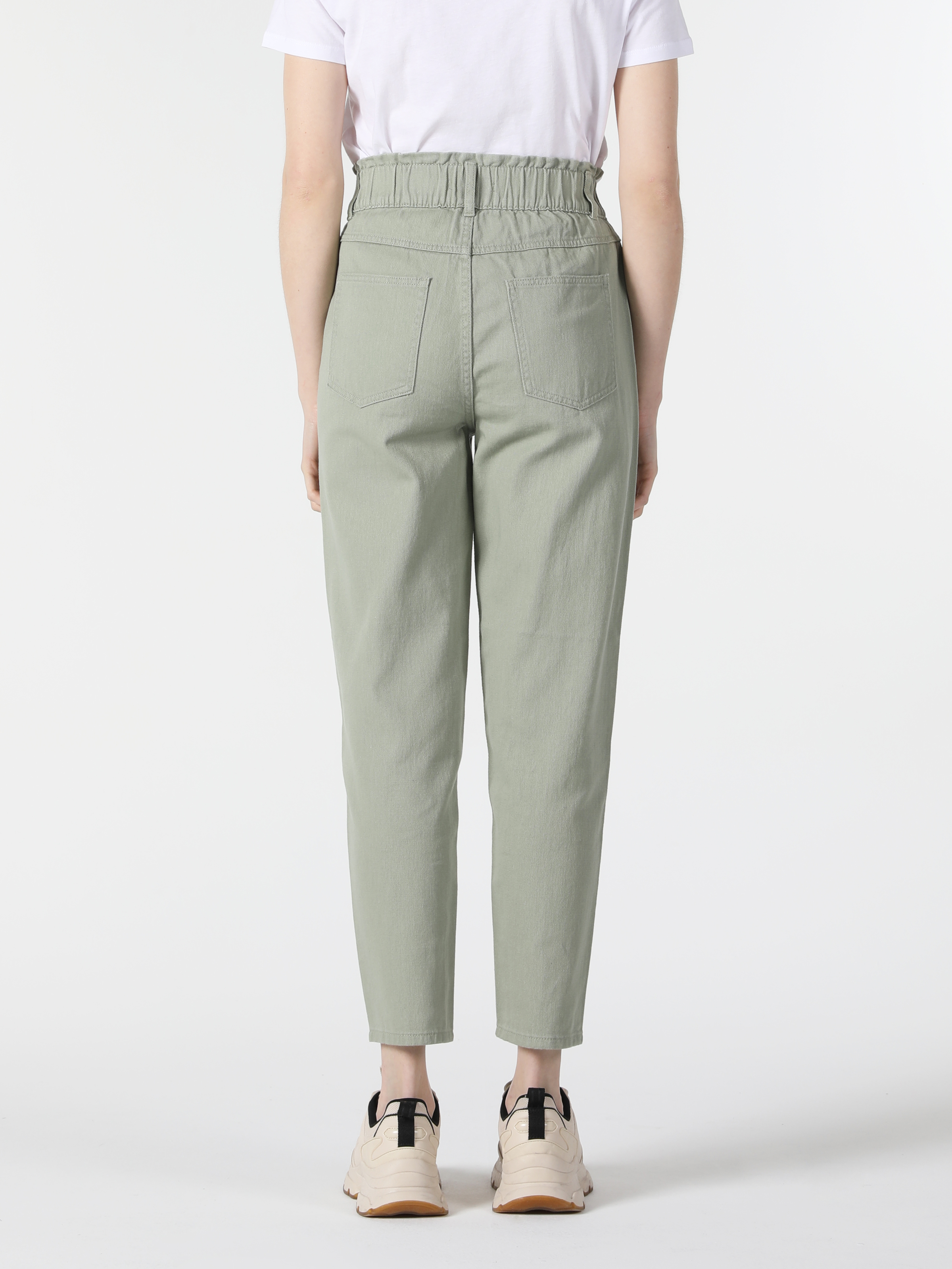 Afișați detalii pentru Pantaloni De Dama Verde Baggy Fit  Cl1057304