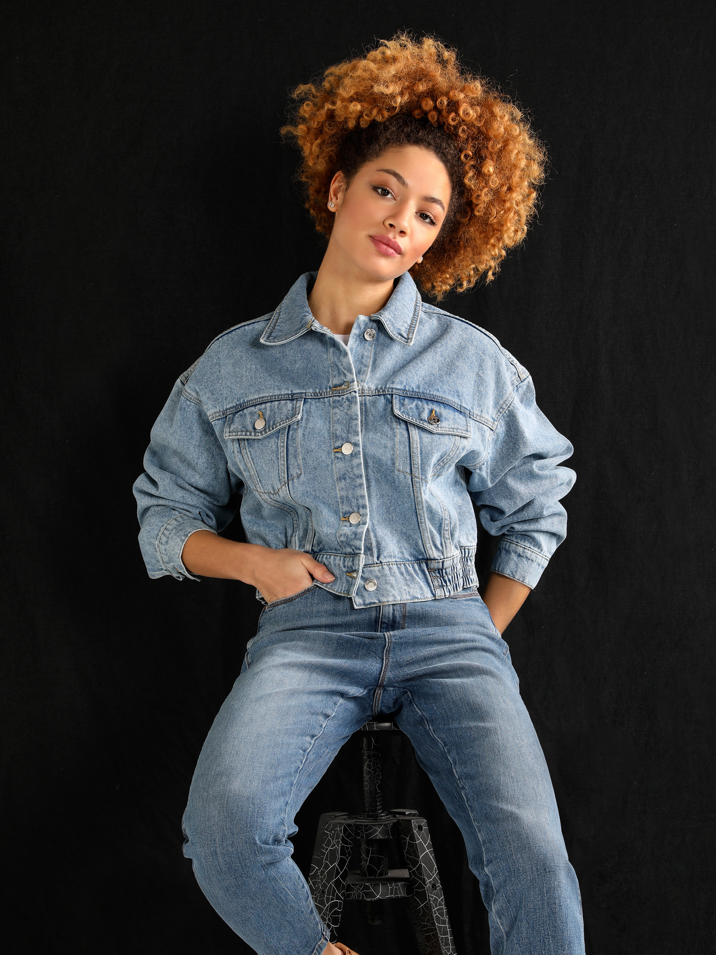 Afișați detalii pentru Jacheta De Dama Denim Regular Fit 