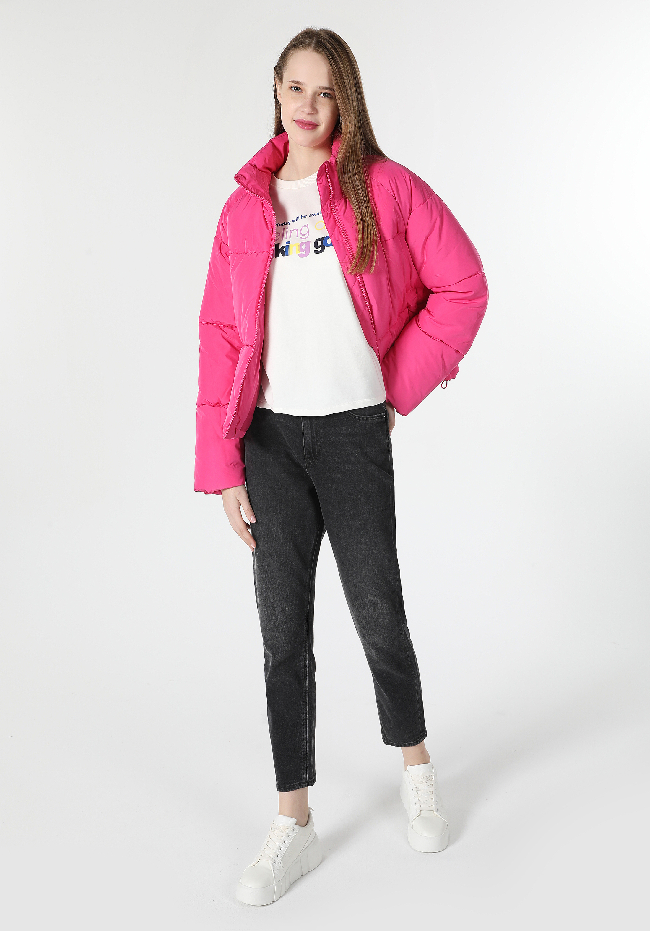 Afișați detalii pentru Jacheta De Dama Roz Regular Fit  Cl1062207