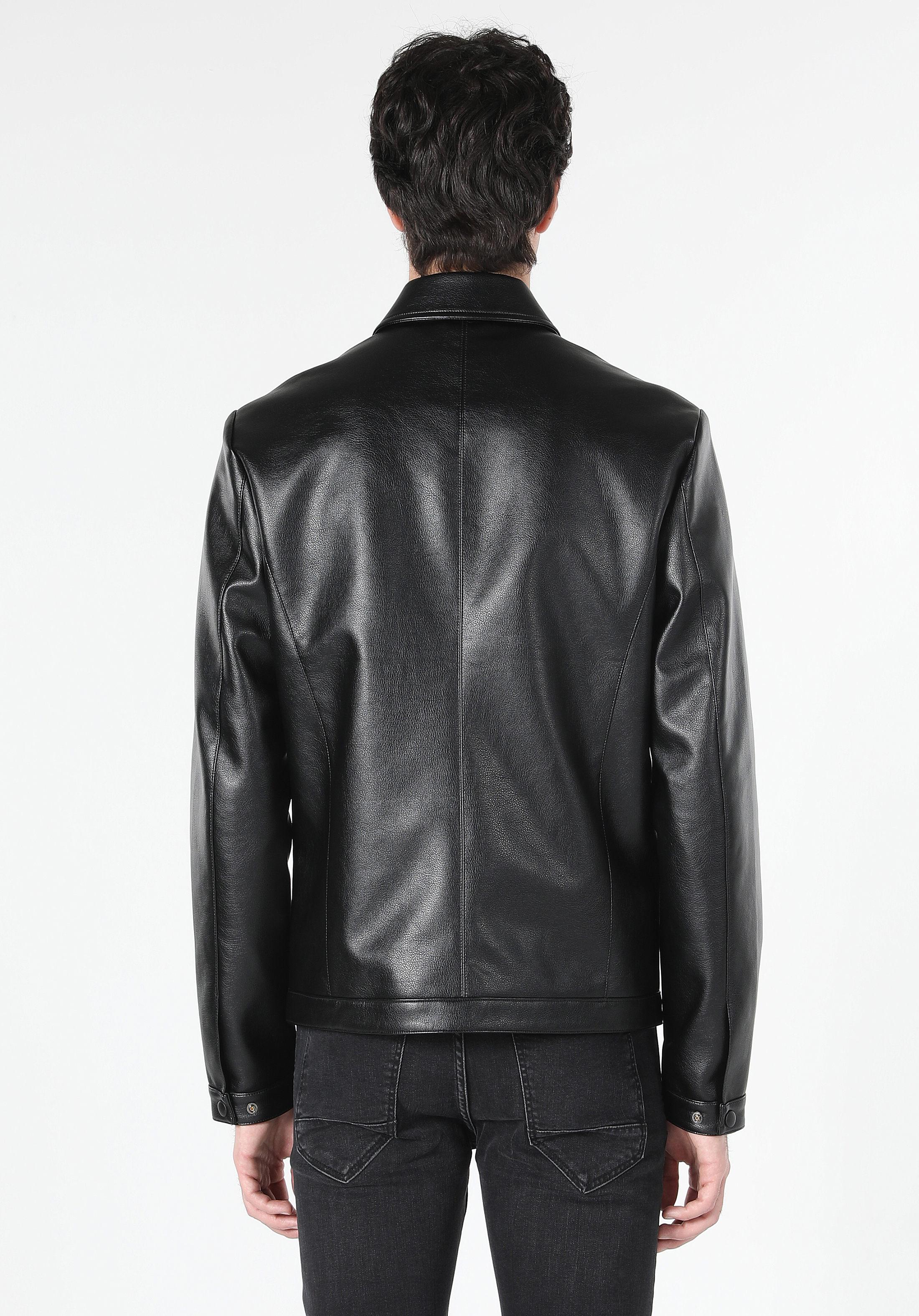 Afișați detalii pentru Jacheta De Barbati Negru Slim Fit  Cl1061852