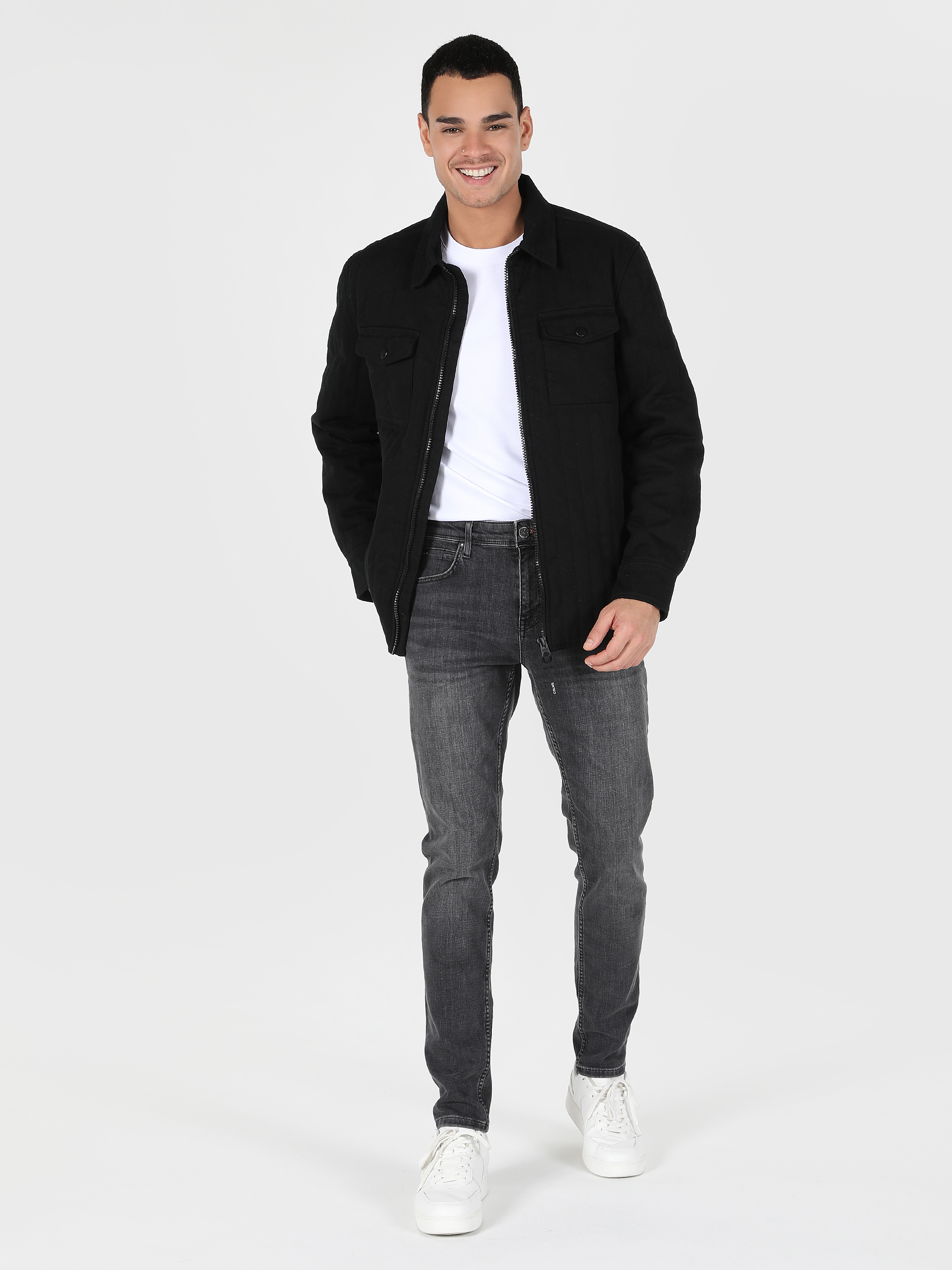 Afișați detalii pentru Jacheta De Barbati Negru Slim Fit  Cl1062534