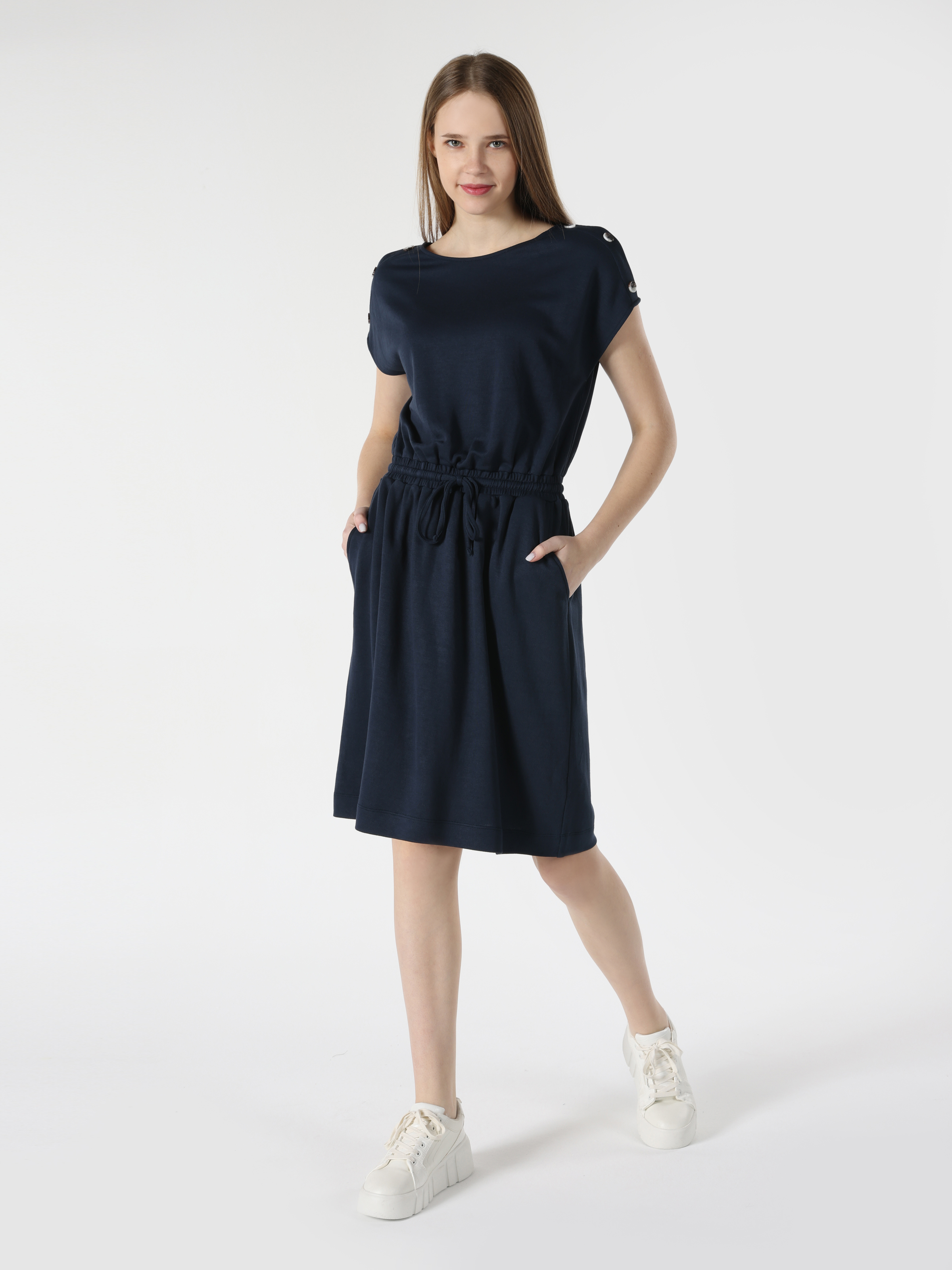 Afișați detalii pentru Rochie De Dama Albastru Marin Regular Fit  CL1062596