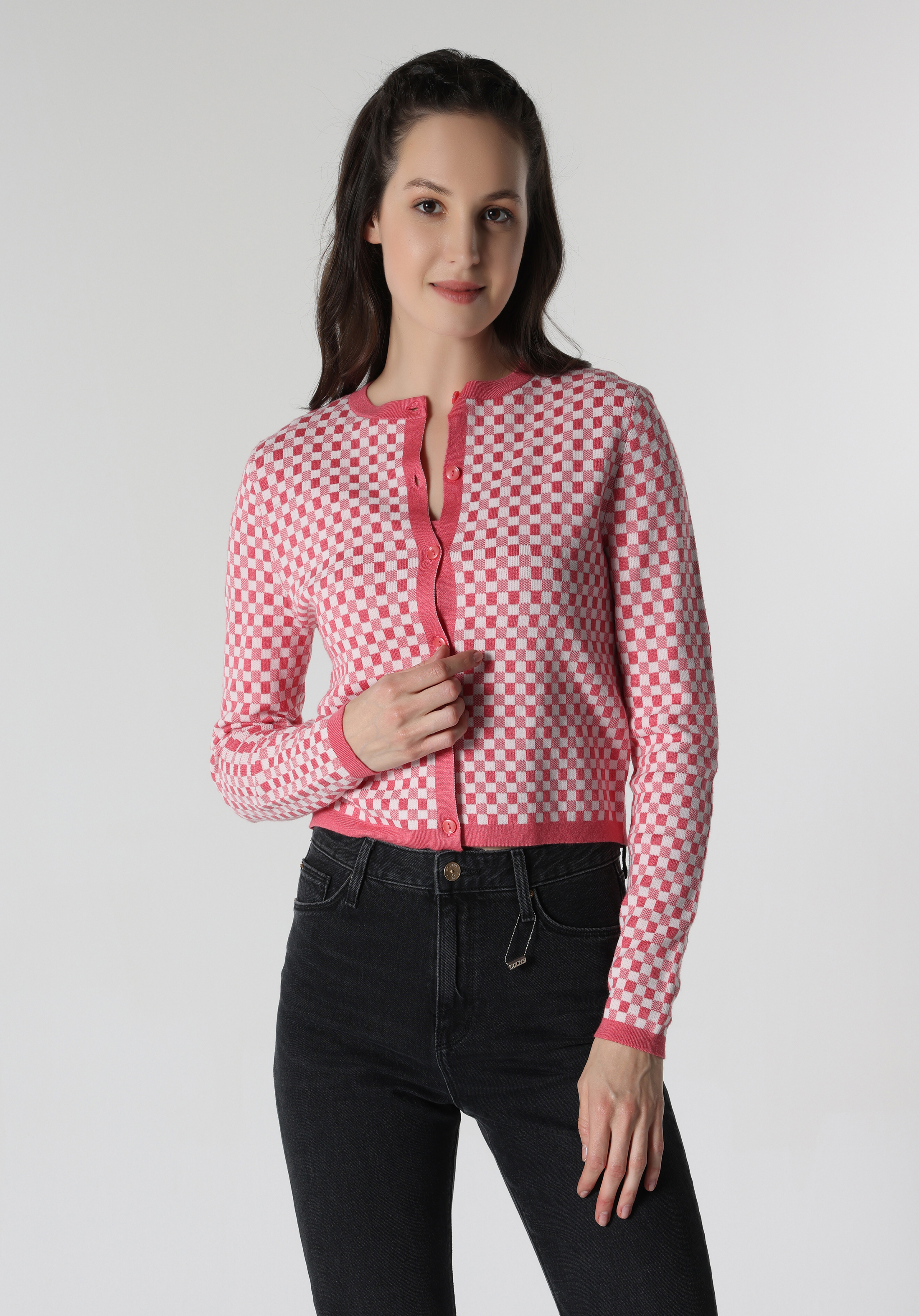 Afișați detalii pentru Cardigan Roz Pentru Femei Slim Fit