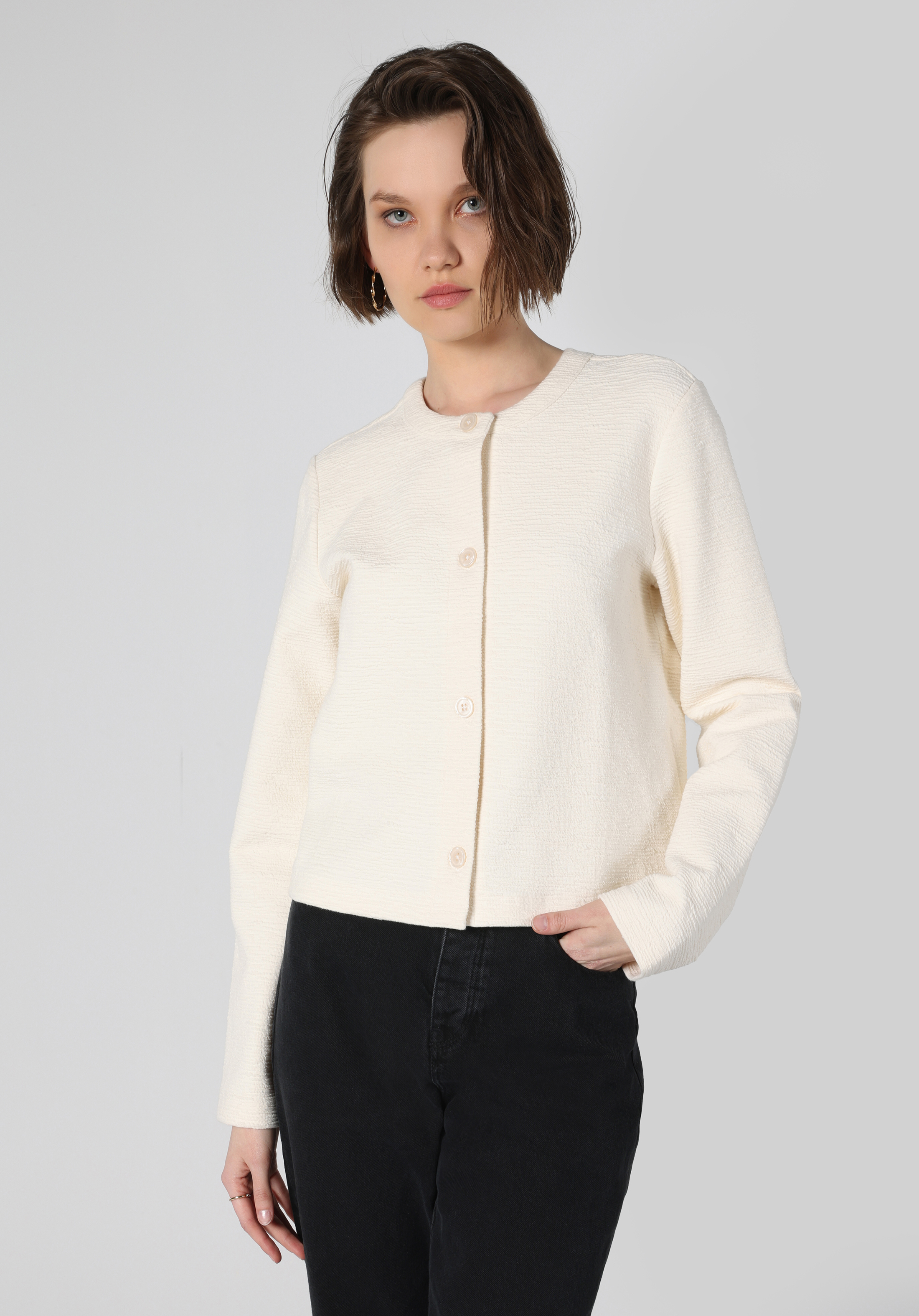 Afișați detalii pentru Jacheta De Dama Alb Regular Fit  Cl1063259