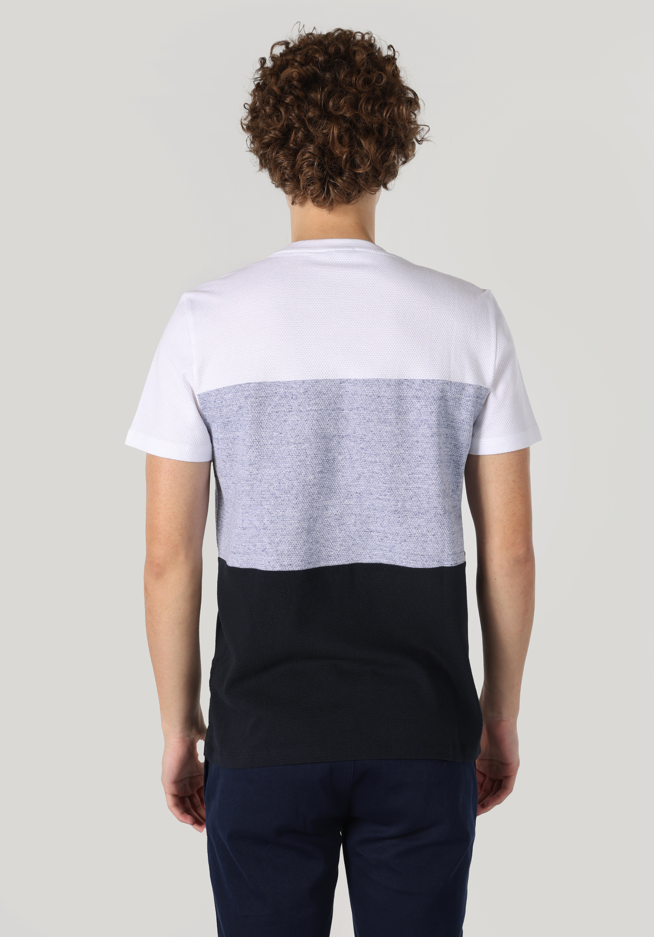 Afișați detalii pentru Tricou Cu Maneca Scurta De Barbati Albastru Marin Regular Fit  Cl1062898
