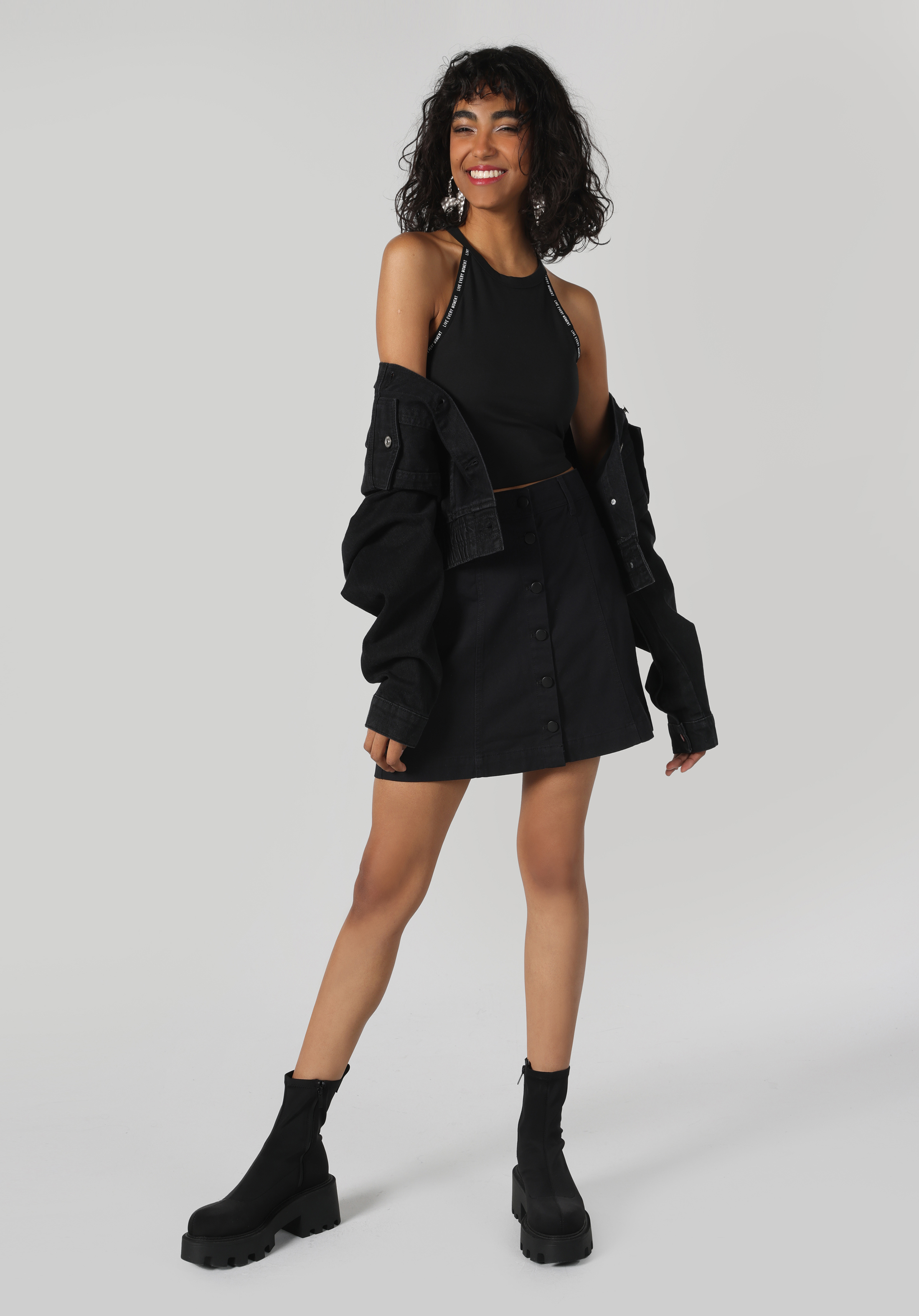 Afișați detalii pentru Fusta De Dama Negru Mini Skirt  Cl1051415
