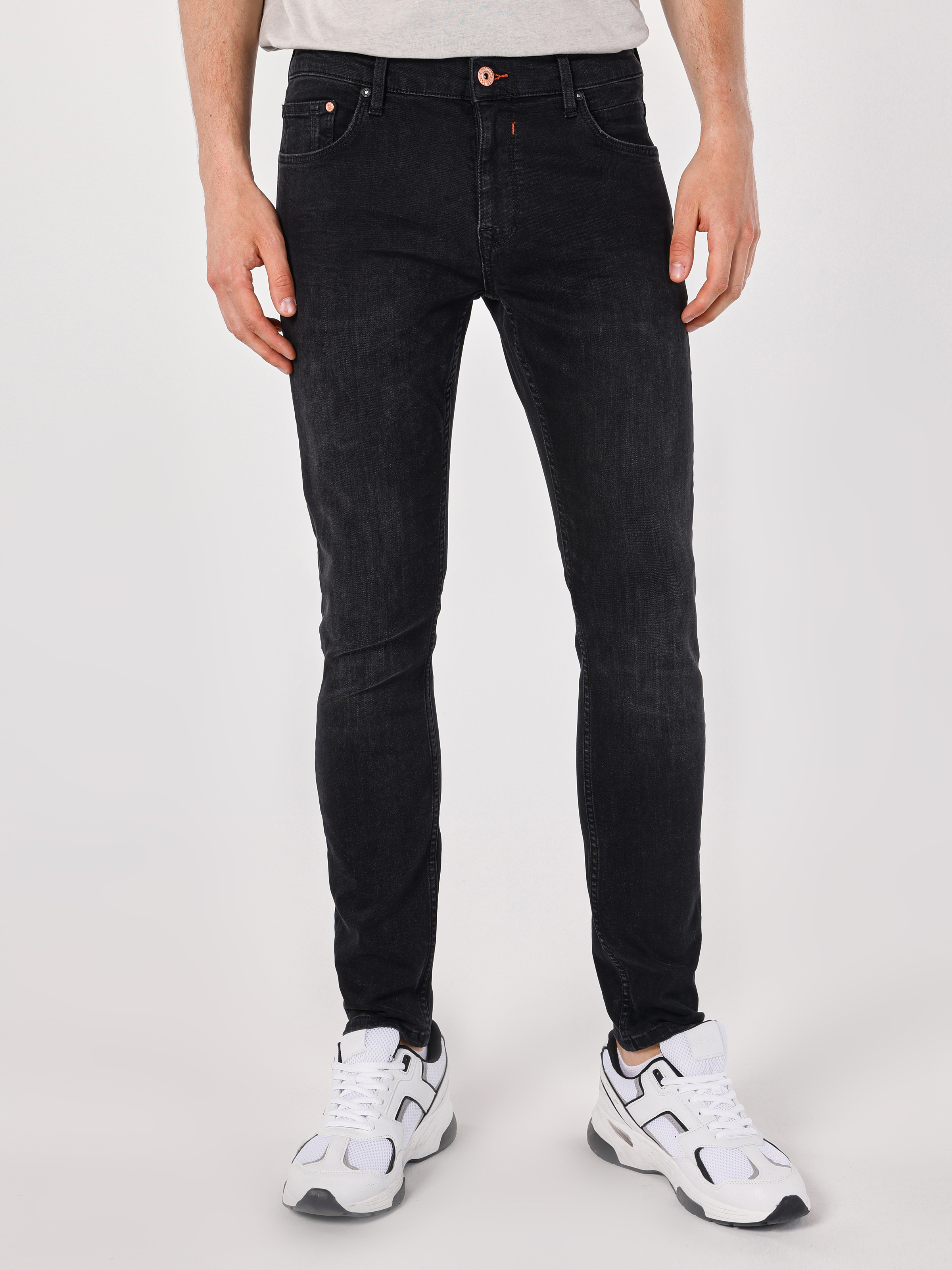 Afișați detalii pentru Pantaloni De Barbati Negru Skinny Fit 040 ALEX CL1064340