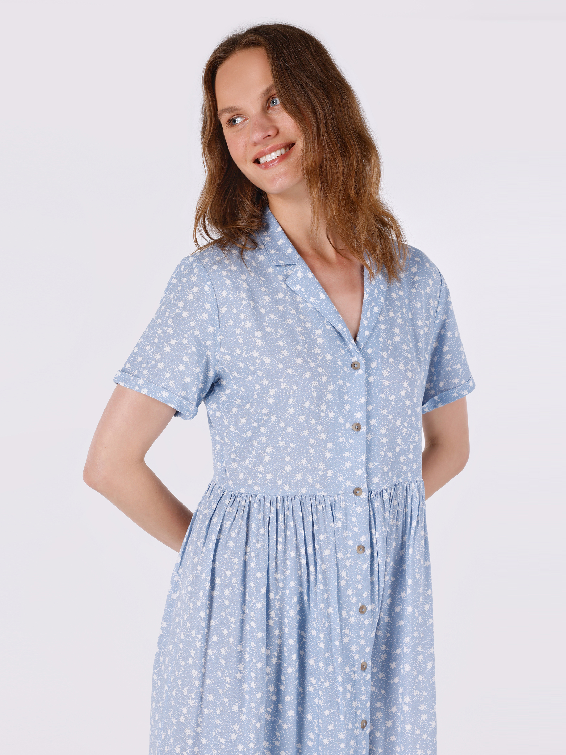 Afișați detalii pentru Rochie Albastră Pentru Femei Regular Fit
