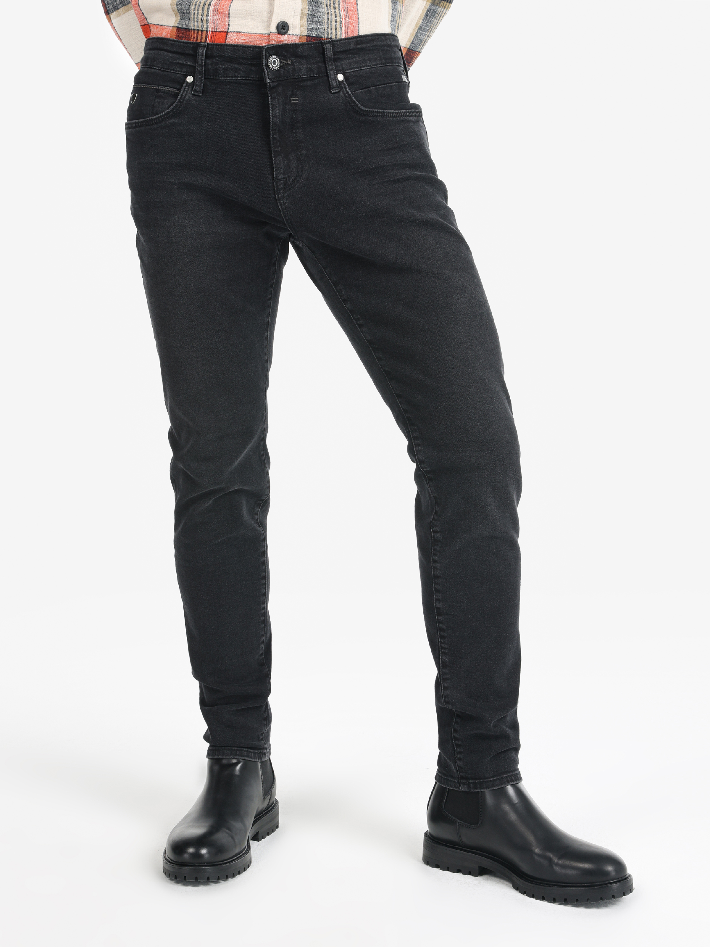 Afișați detalii pentru Pantaloni De Barbati Negru Slim Fit 041 DANNY CL1065250