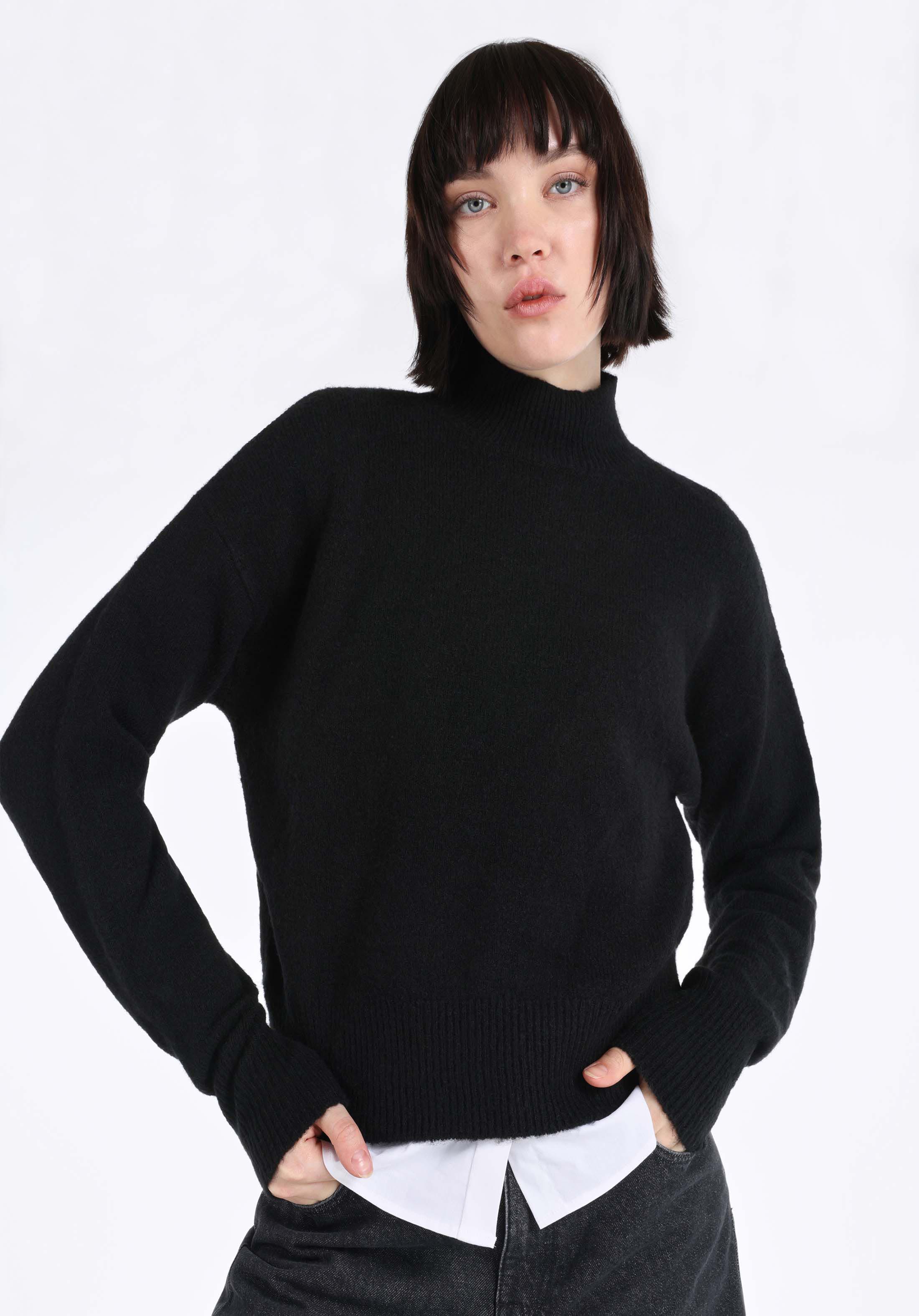 Afișați detalii pentru Pulover De Dama Negru Regular Fit  Cl1065641