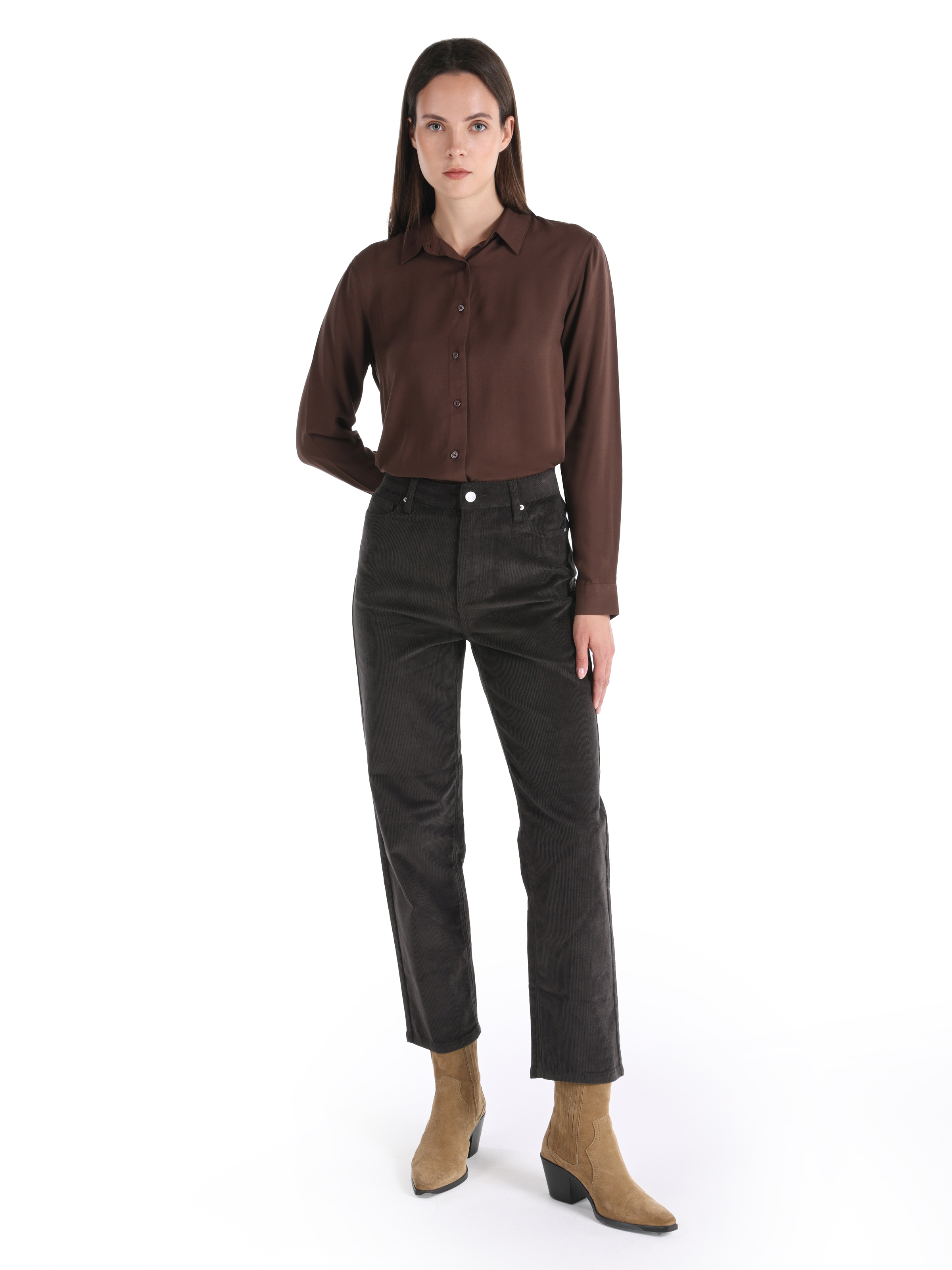 Afișați detalii pentru Pantaloni De Dama Antracit Regular Fit  CL1065644