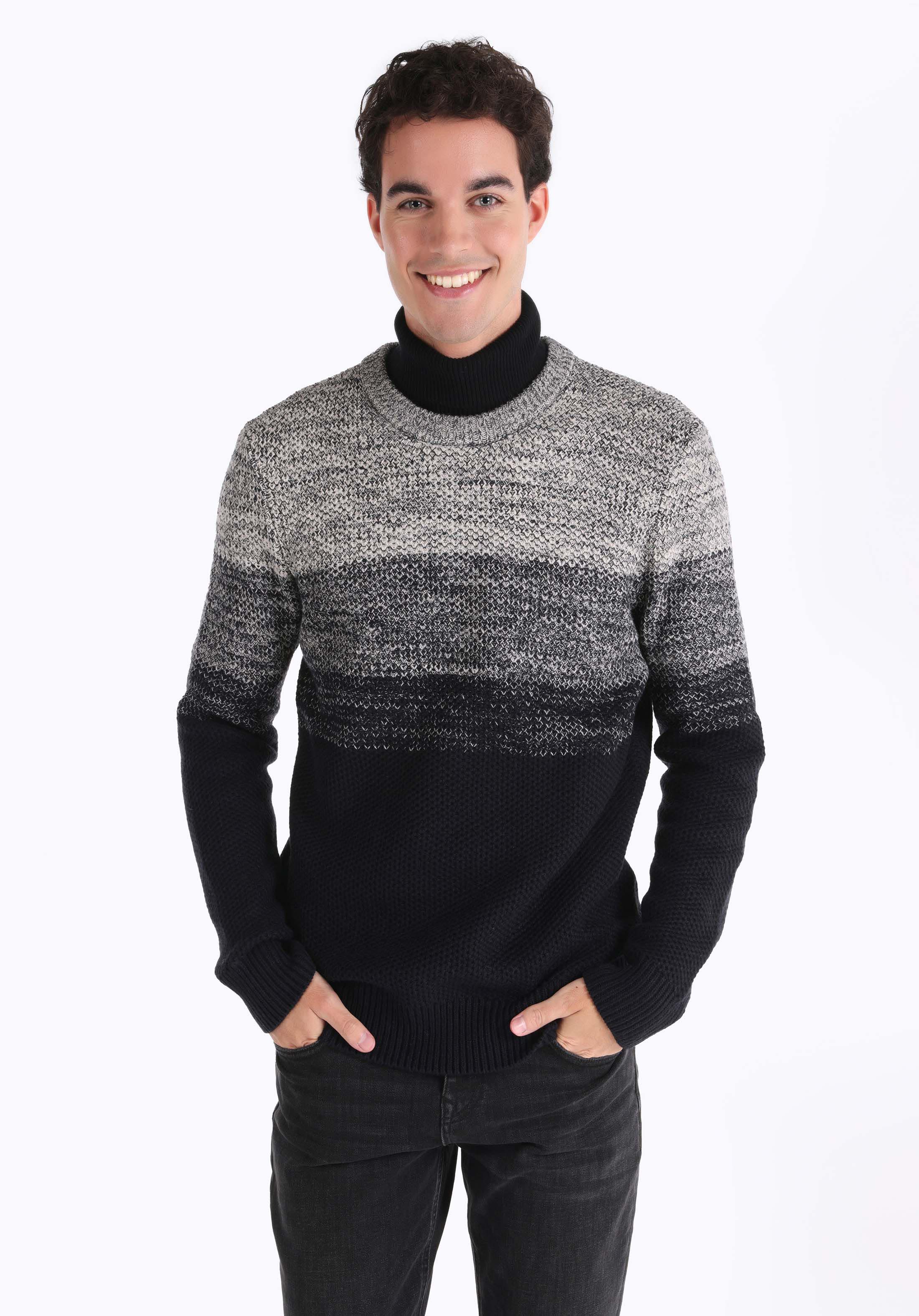 Afișați detalii pentru Pulover De Barbati Albastru Marin   Cl1066045