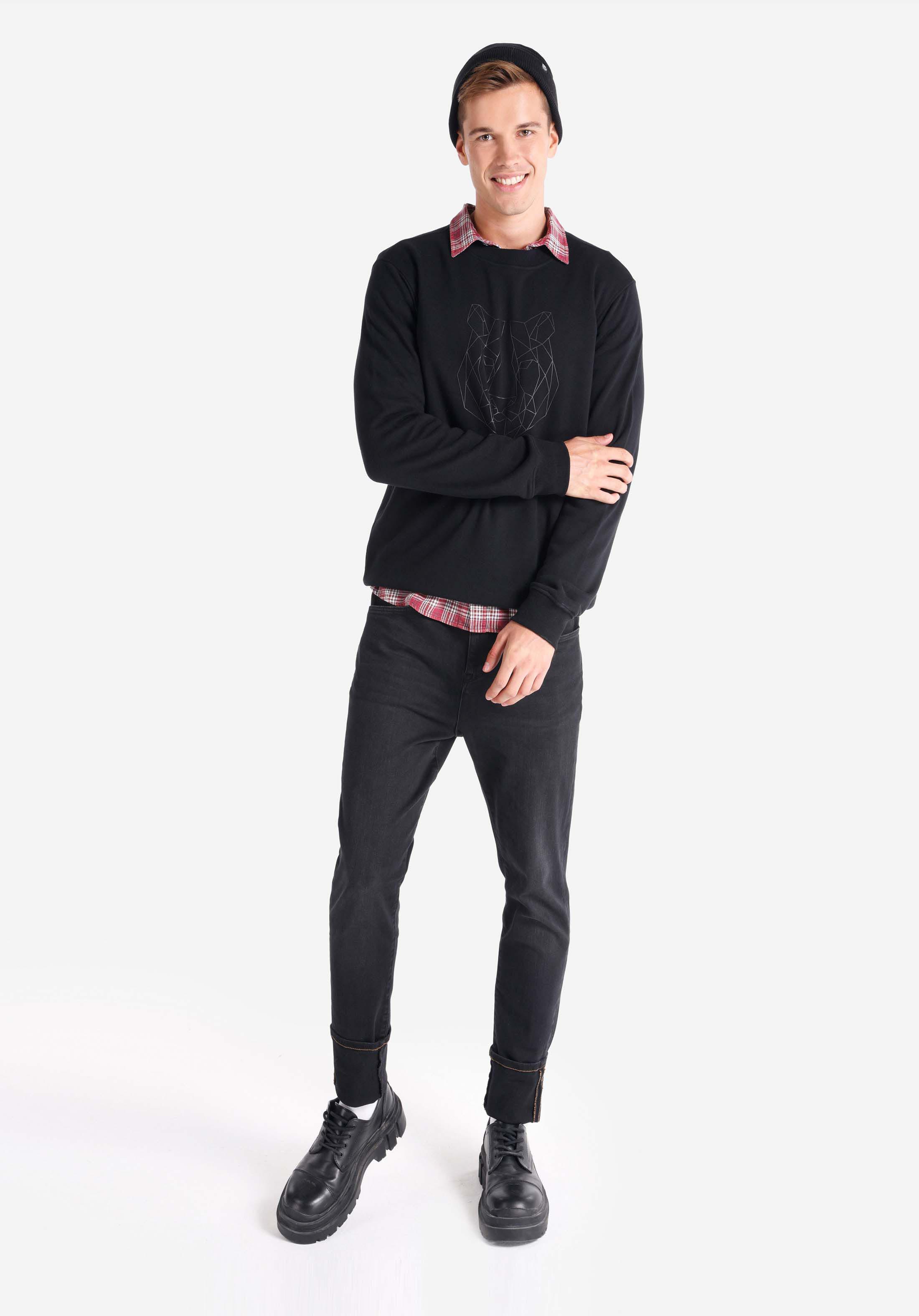 Afișați detalii pentru Hanorac / Bluza De Barbati Negru Regular Fit  Cl1065687