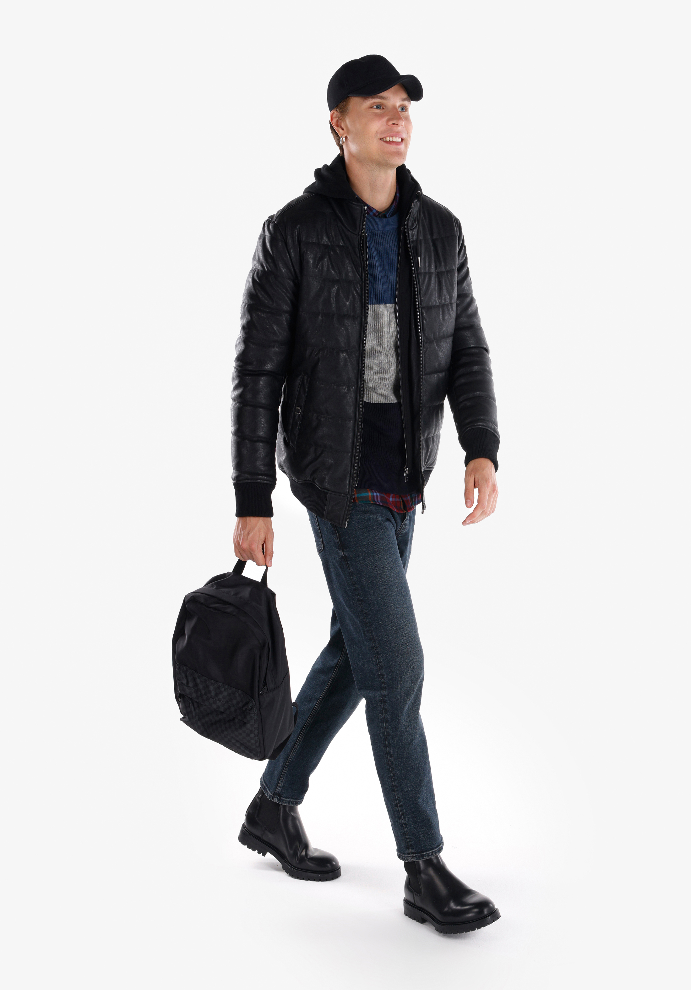 Afișați detalii pentru Jacheta De Barbati Negru Slim Fit  Cl1064987