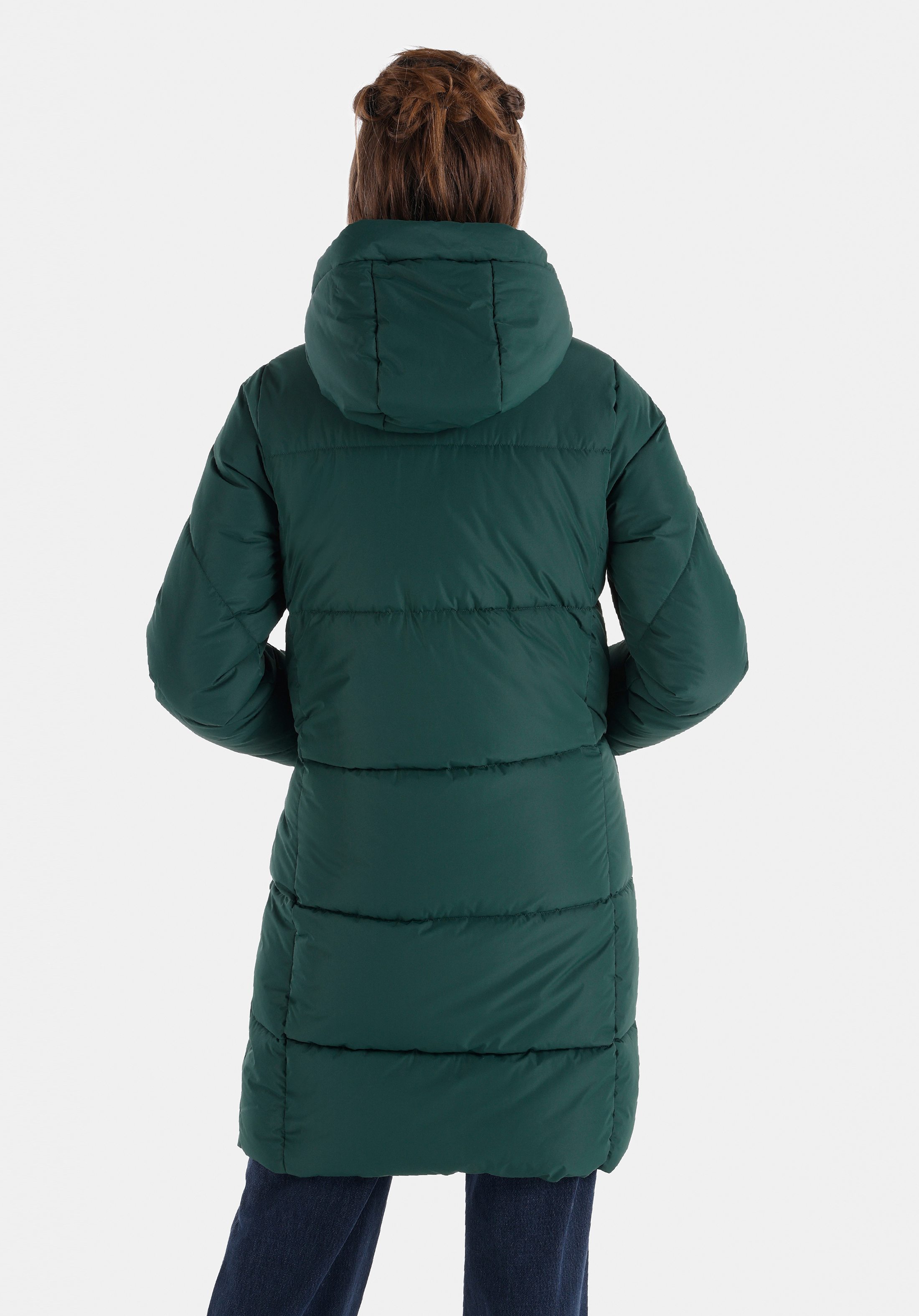 Afișați detalii pentru Regular Fit Glugă Căptușit Cu Fermoar Verde Pentru Femei