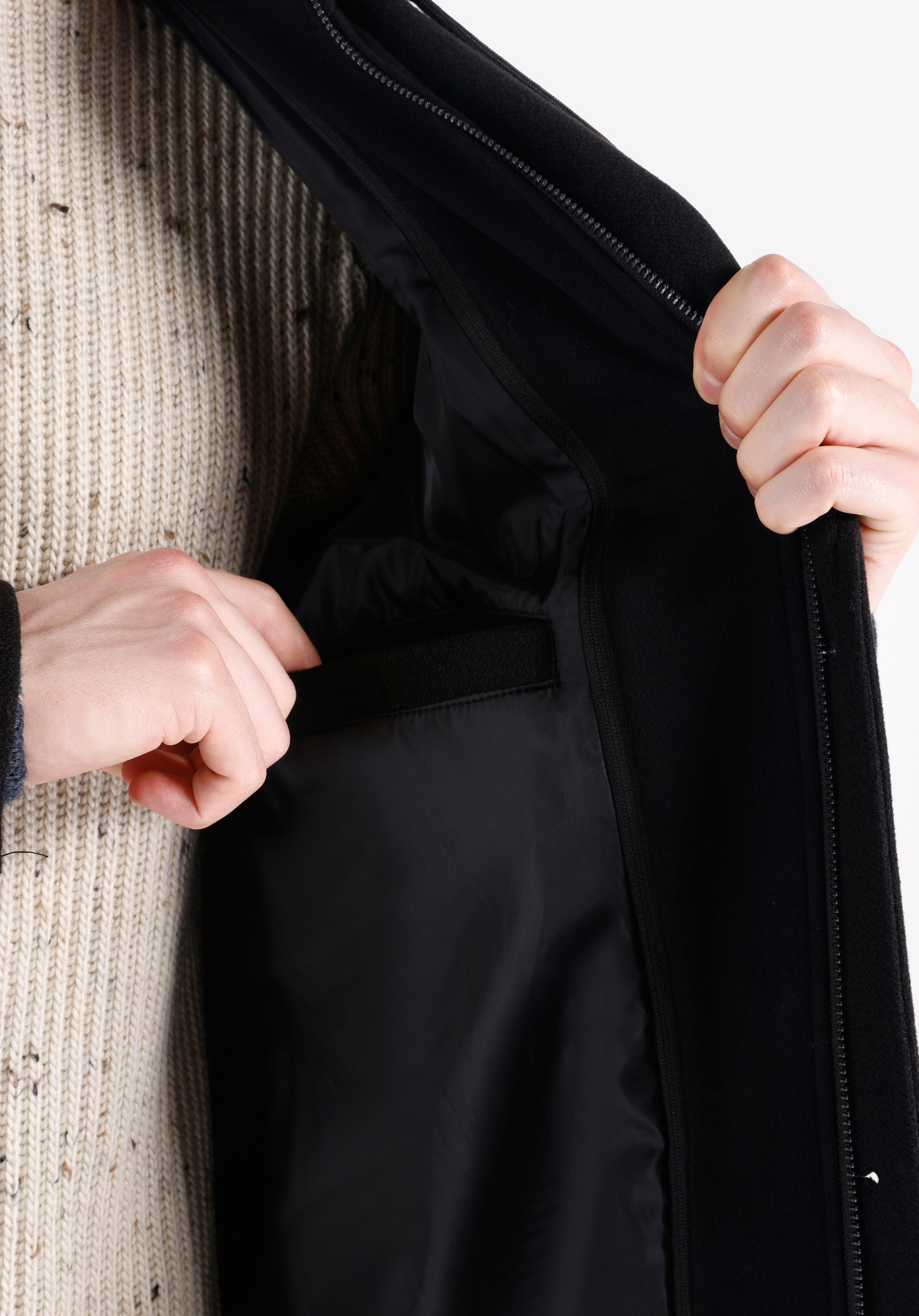 Afișați detalii pentru Palton Negru Pentru Bărbați Regular Fit