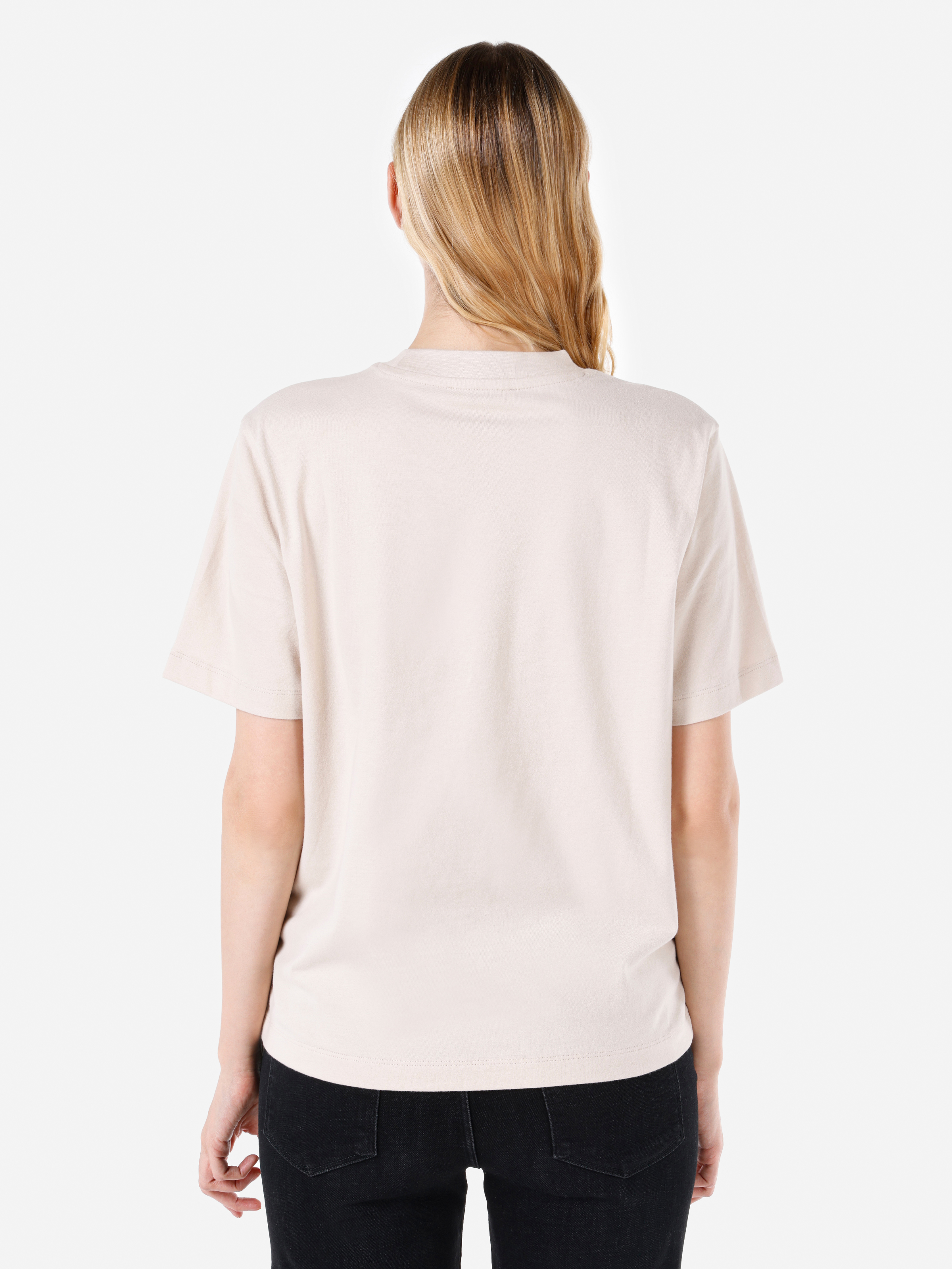 Afișați detalii pentru Tricou Cu Maneca Scurta De Dama Bej Regular Fit  Cl1068570