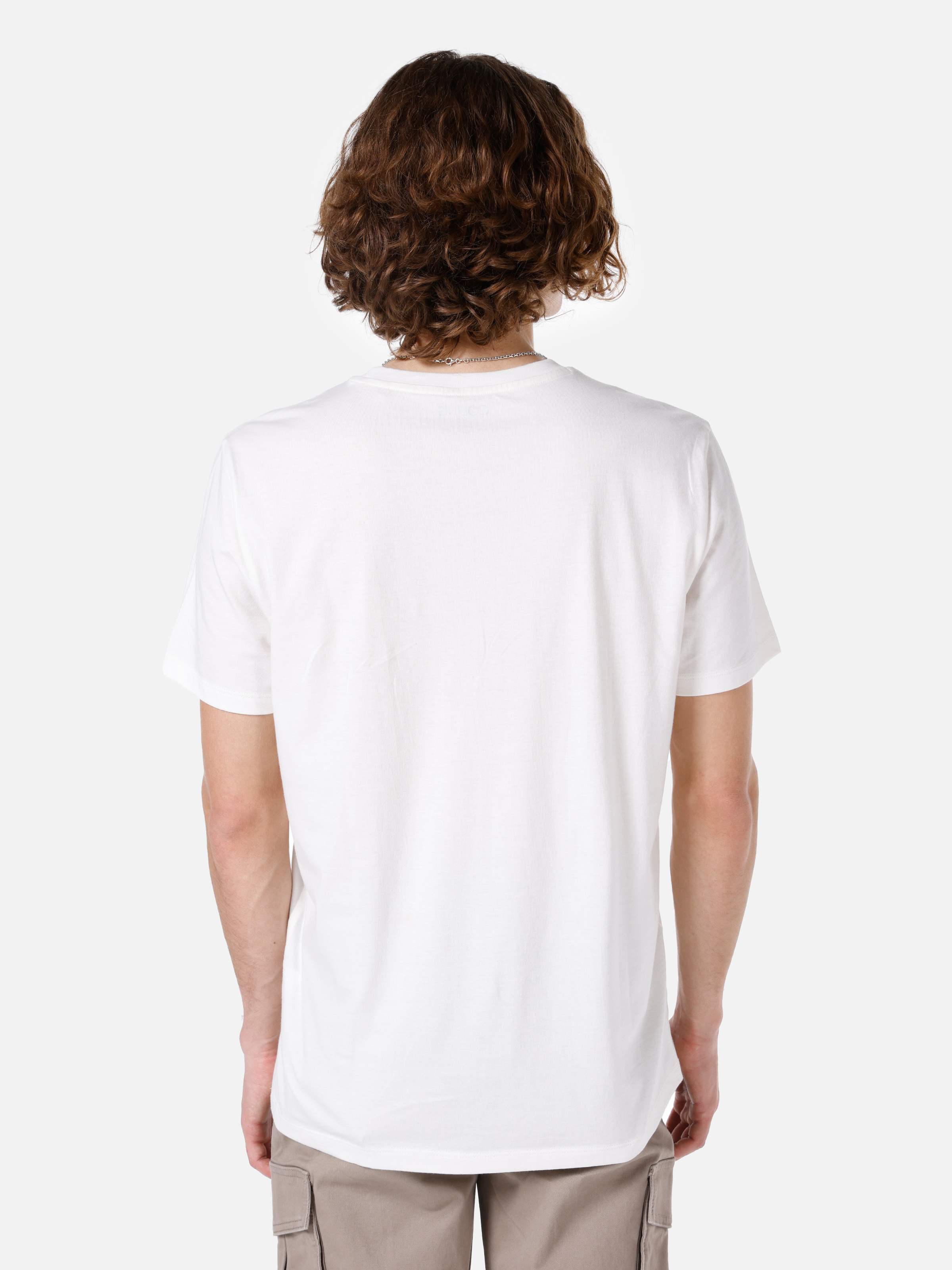 Afișați detalii pentru Tricou Cu Maneca Scurta De Barbati Alb Regular Fit  Cl1066842