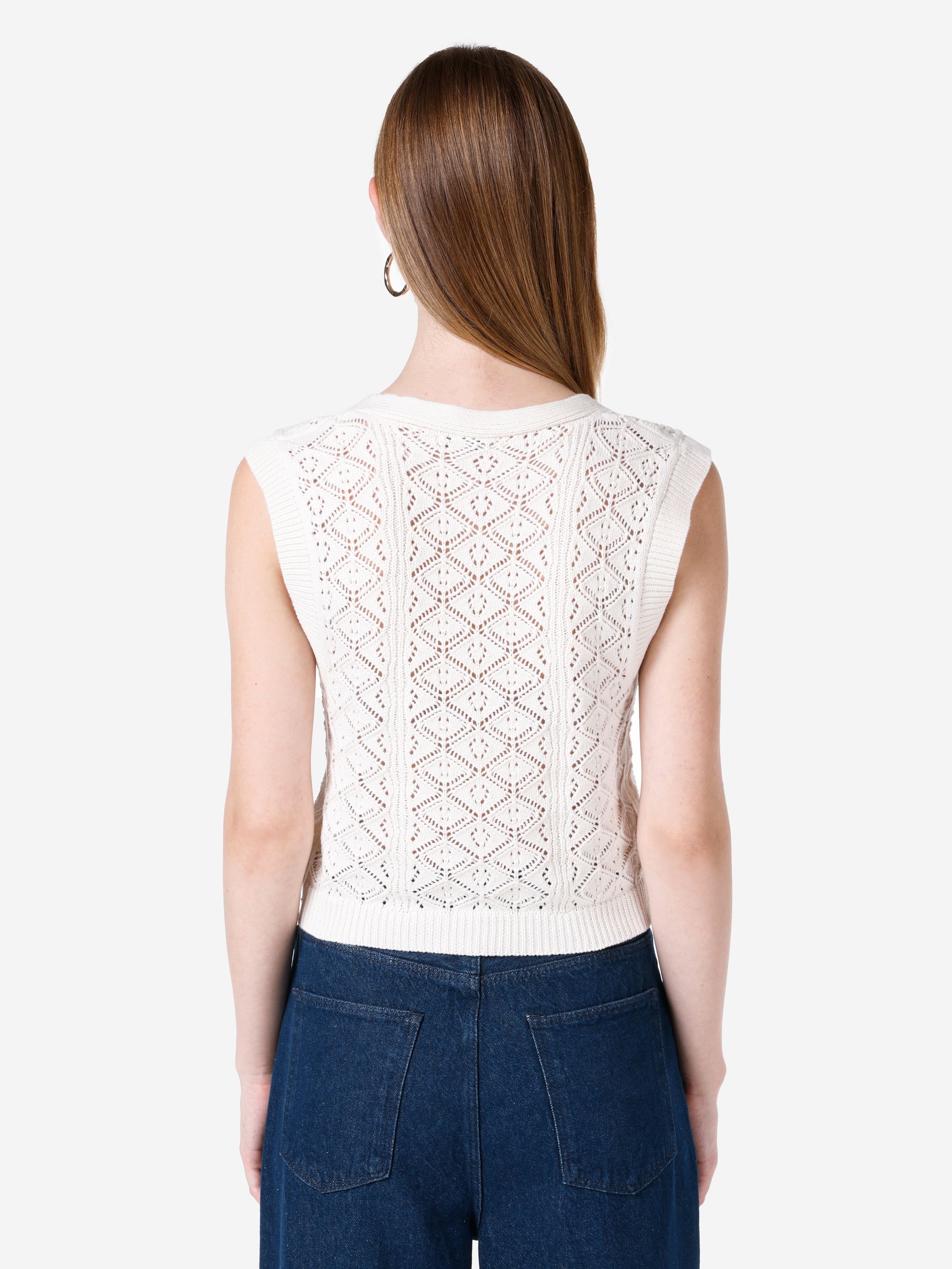 Afișați detalii pentru Cardigan Slim Fit Ecru Pentru Femei