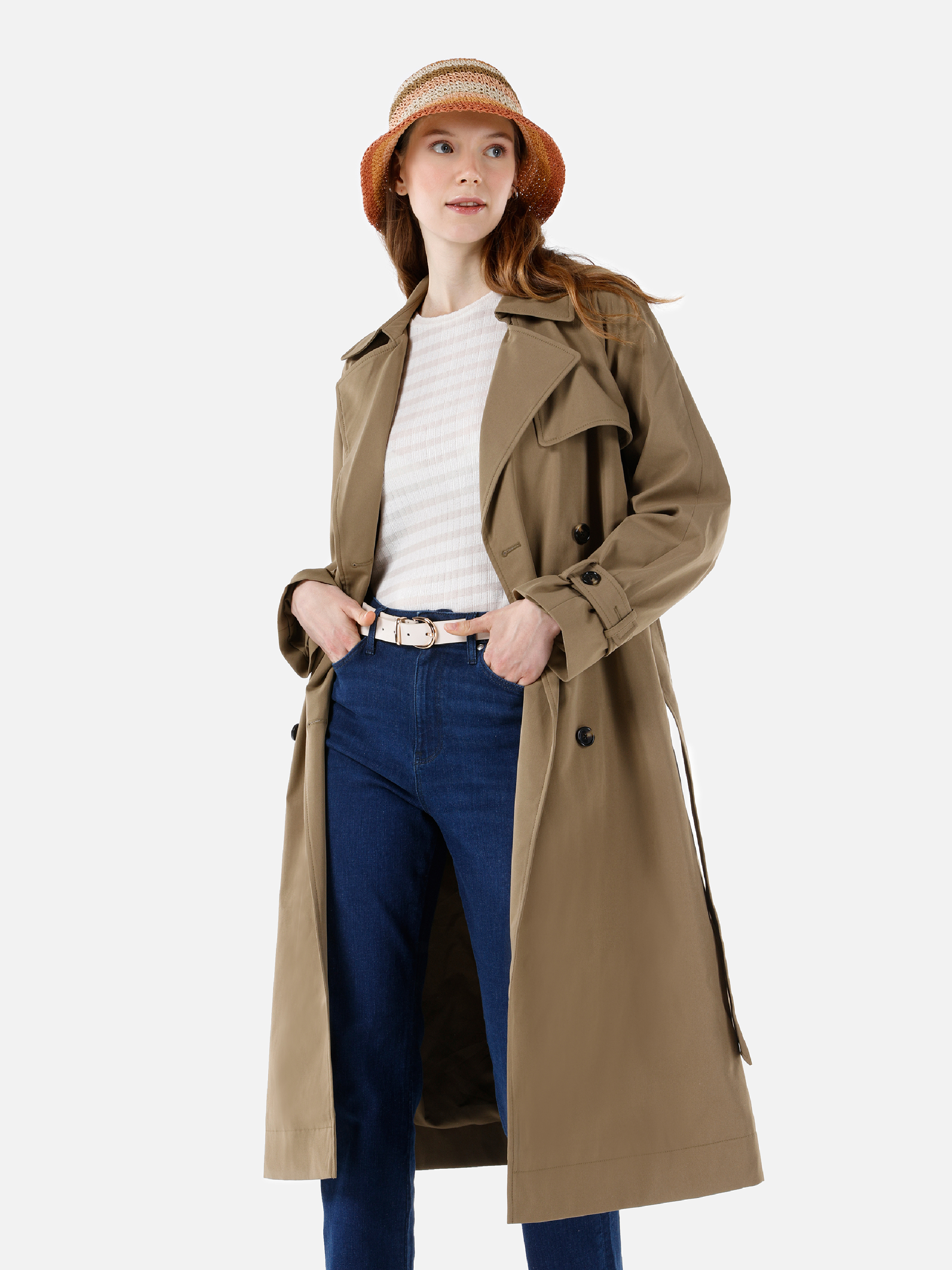 Afișați detalii pentru Jacheta De Dama Kaki Regular Fit  Cl1066886