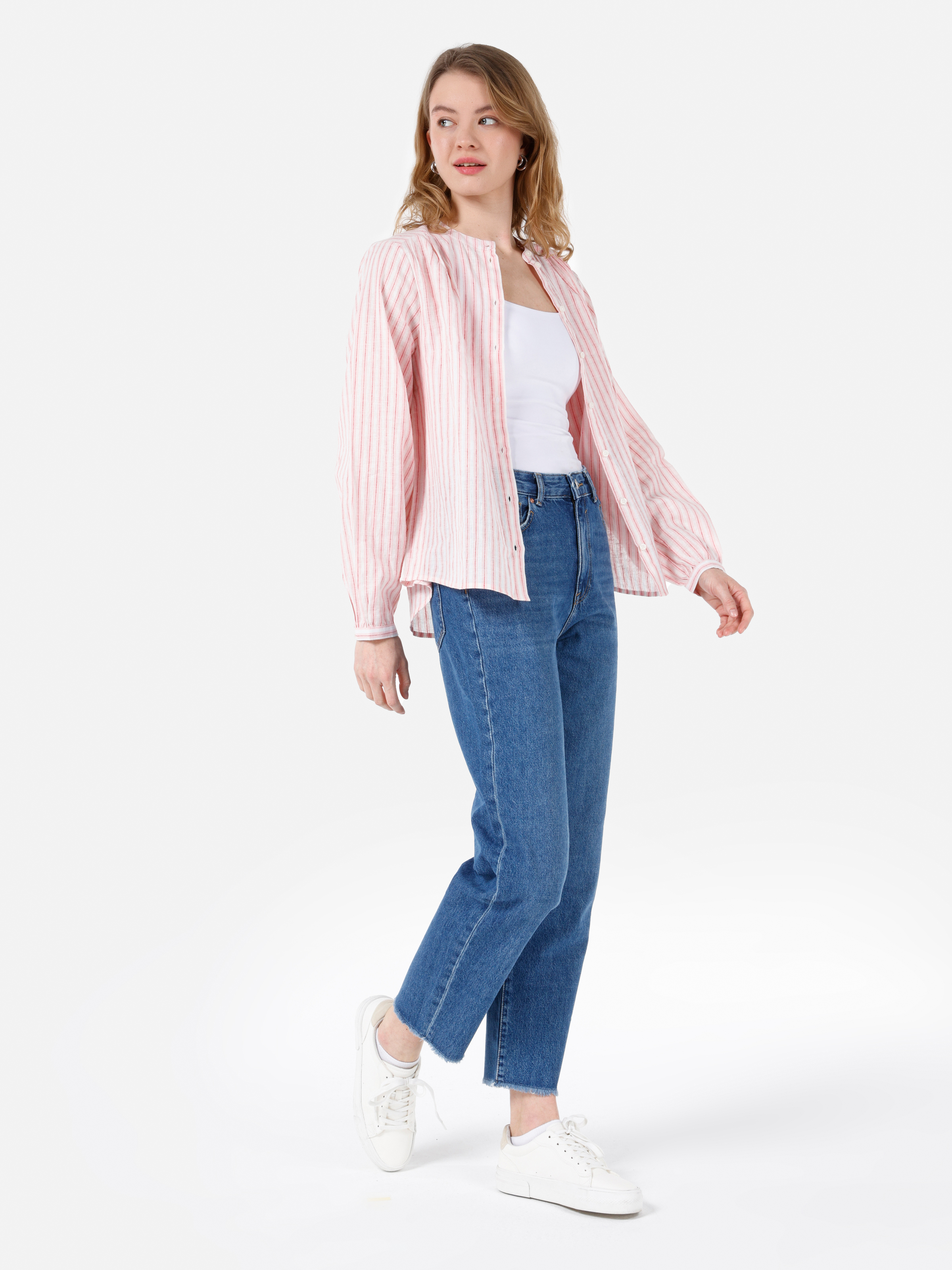 Afișați detalii pentru Pantaloni De Dama Albastru Straight Fit 884 LAUREN CL1068688