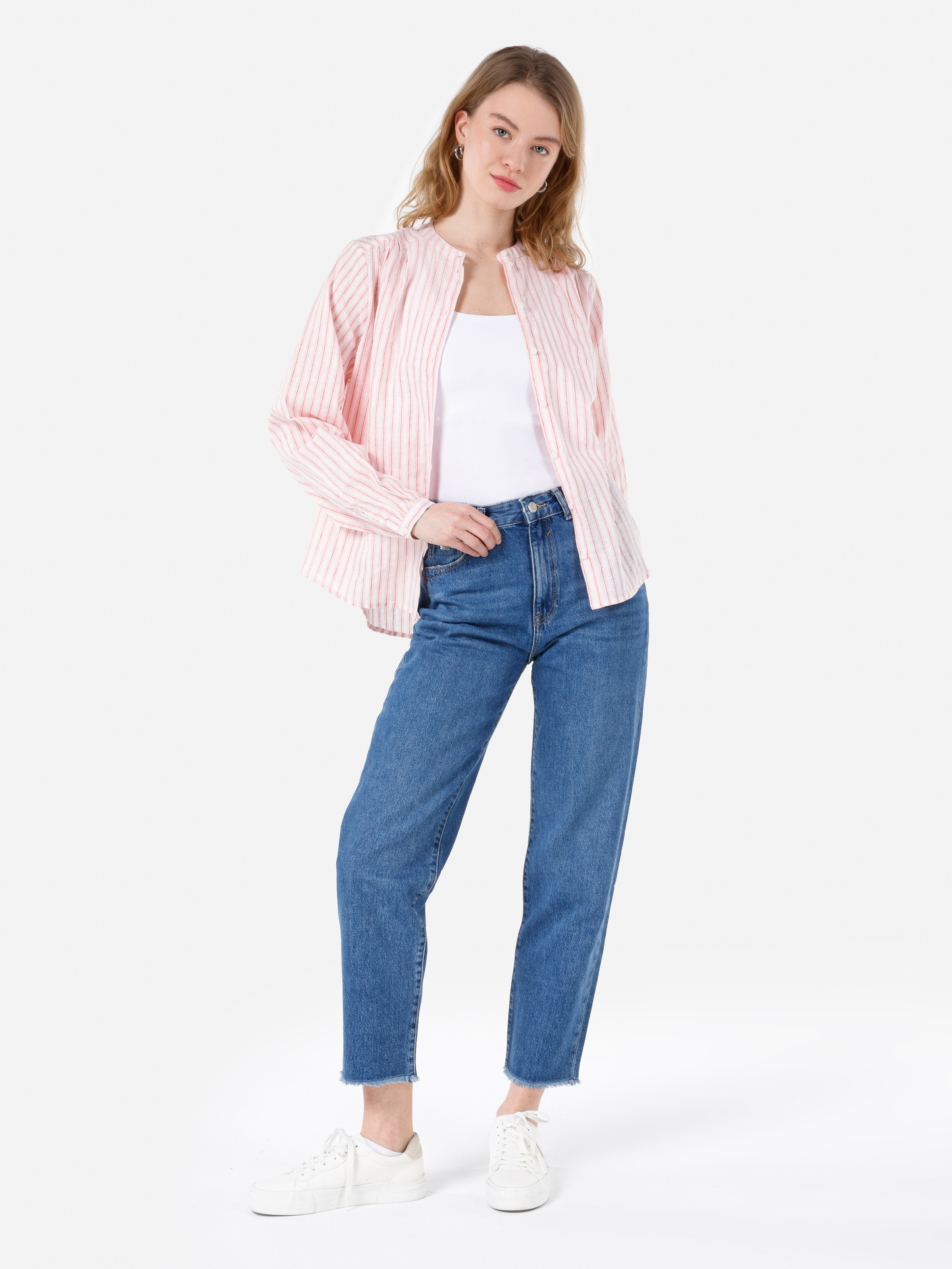 Afișați detalii pentru Pantaloni De Dama Albastru Straight Fit 884 LAUREN CL1068688