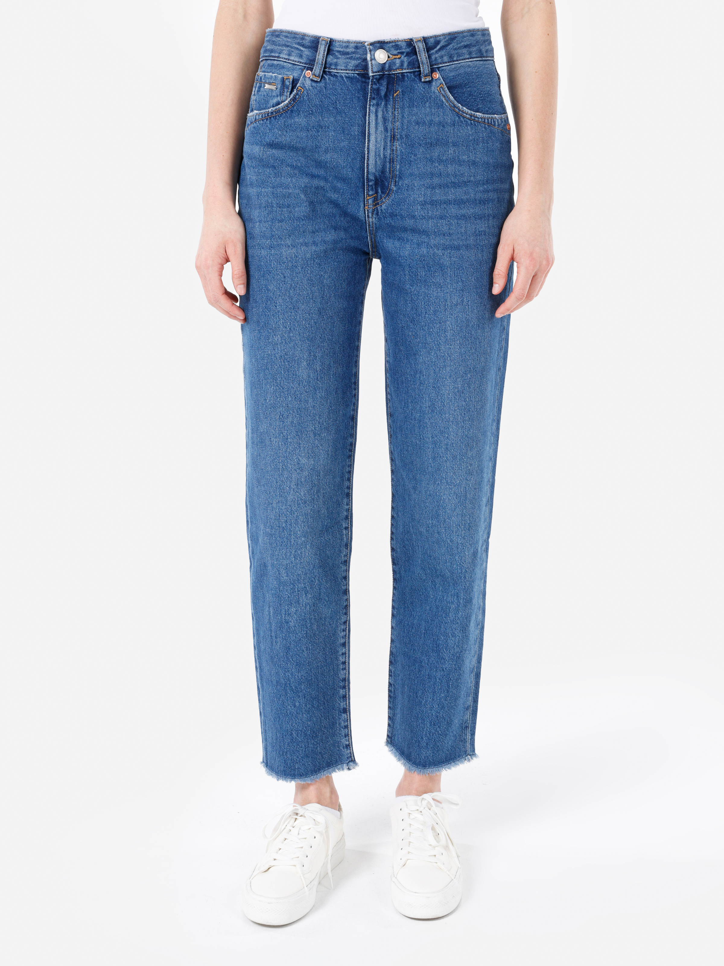 Afișați detalii pentru Pantaloni De Dama Albastru Straight Fit 884 LAUREN CL1068688