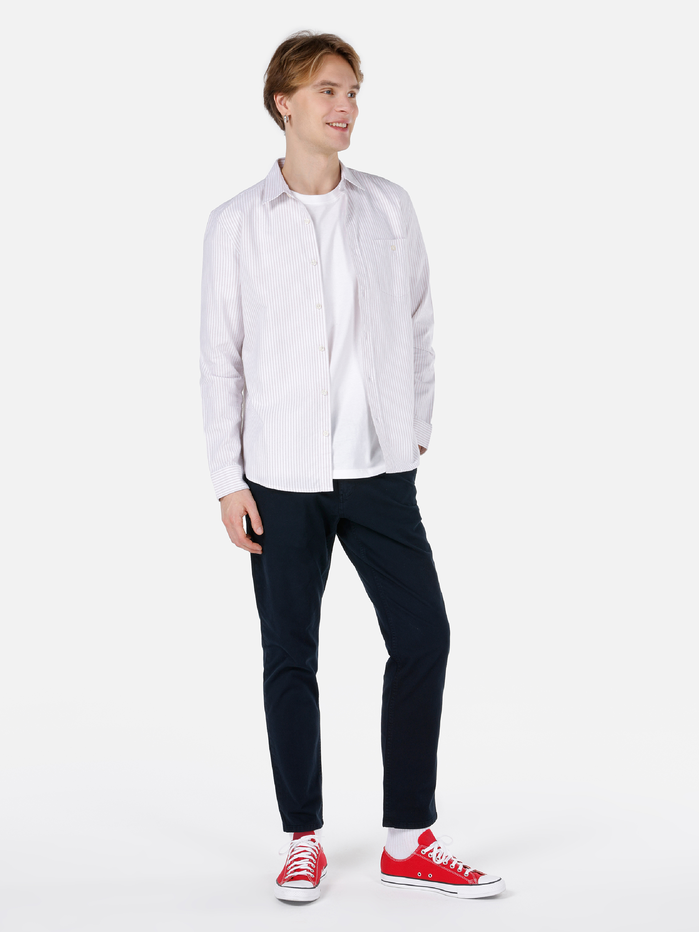 Afișați detalii pentru Camasa Cu Maneca Lunga De Barbati Bej Slim Fit  Cl1066850