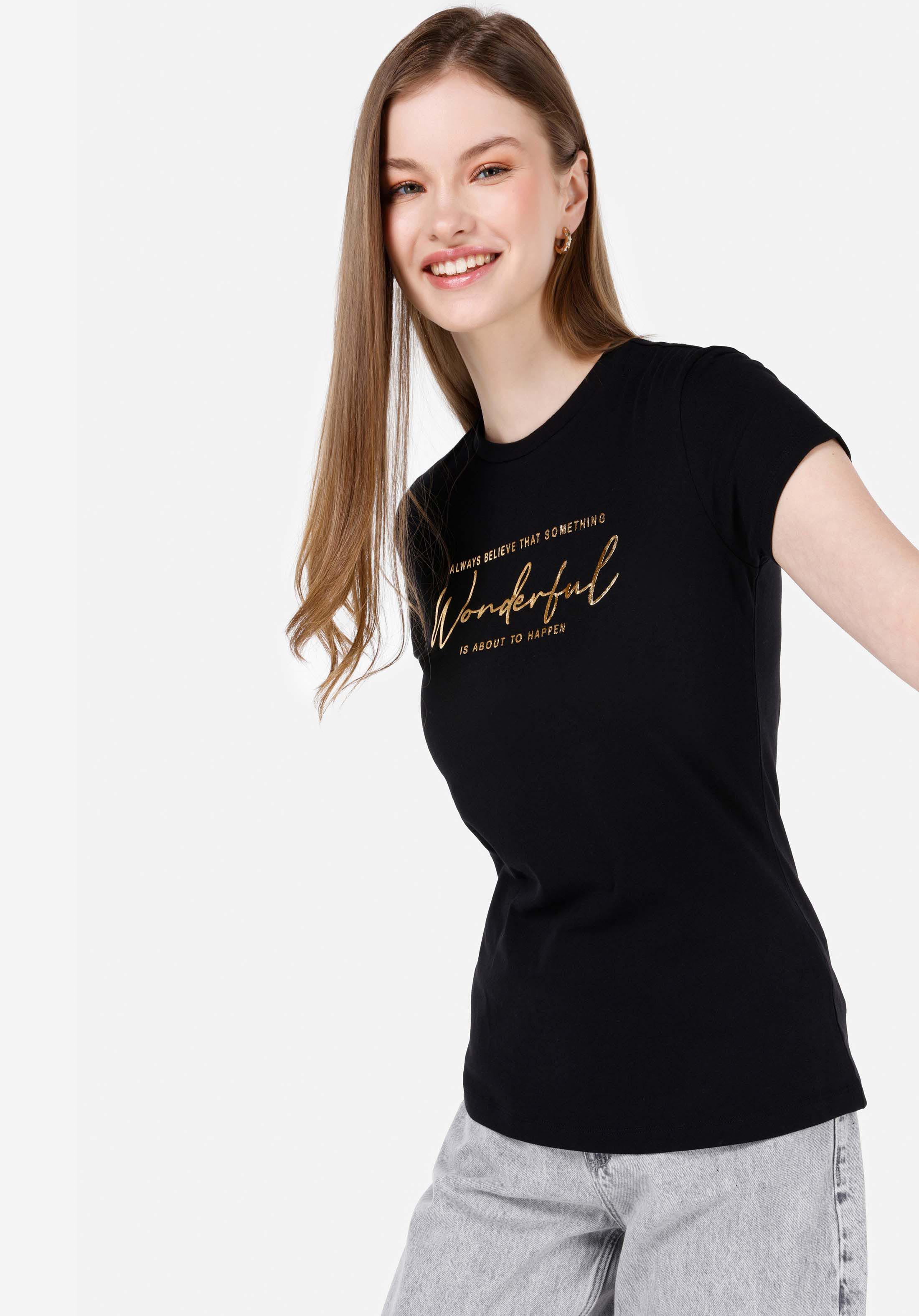 Afișați detalii pentru Tricou Cu Maneca Scurta De Dama Negru Slim Fit  Cl1068594
