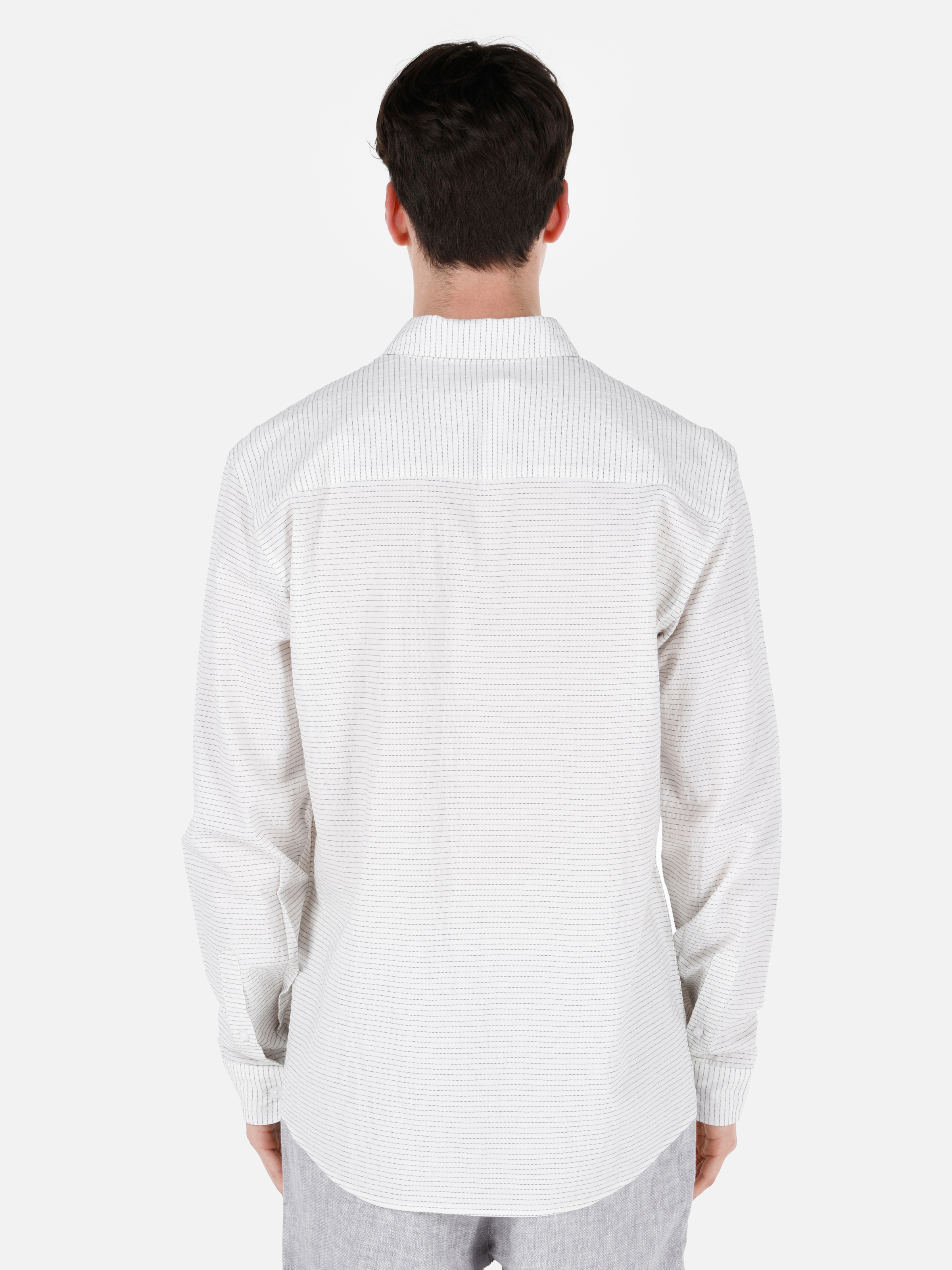 Afișați detalii pentru Camasa Cu Maneca Lunga De Barbati Alb Regular Fit  Cl1069469